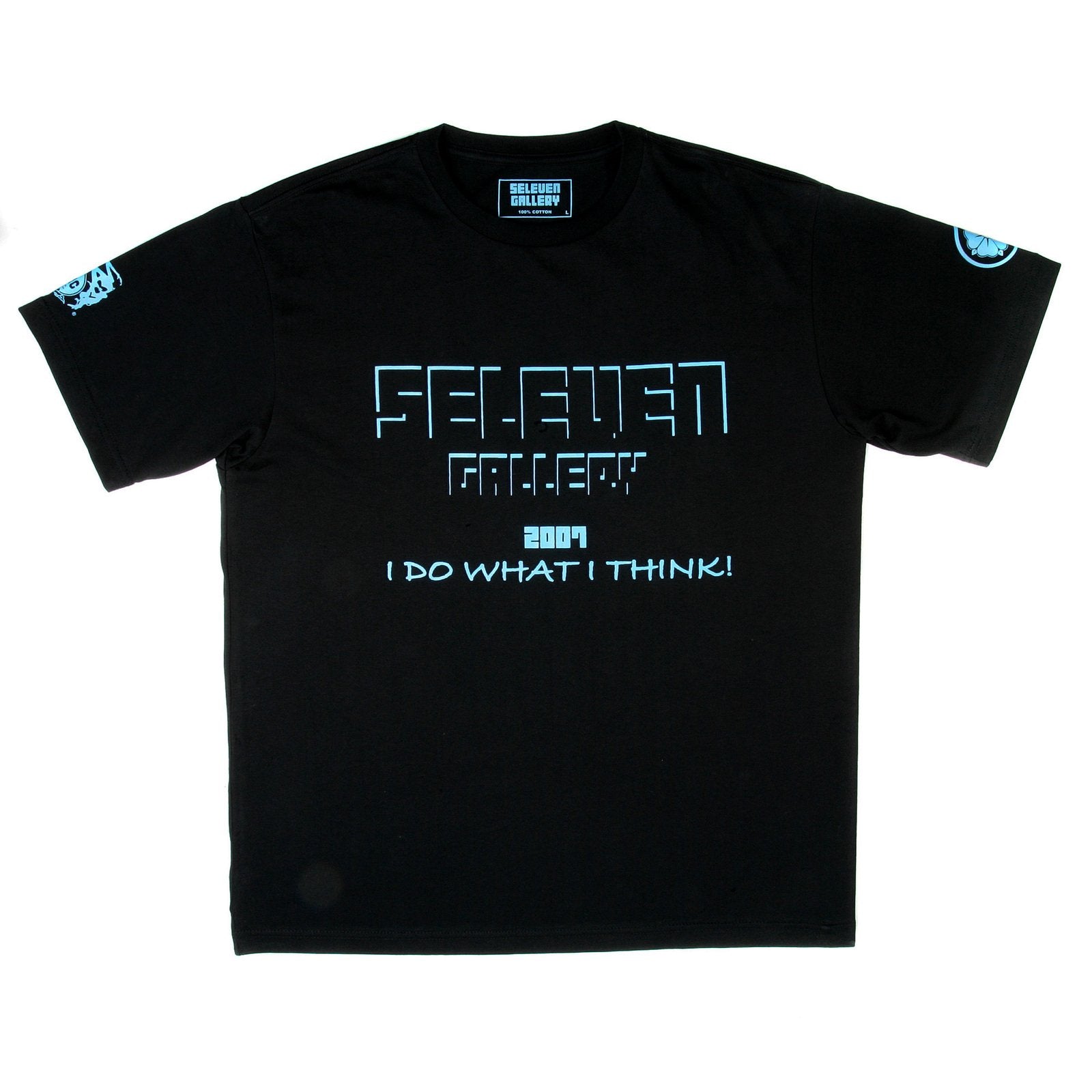 RMC JEANS X YOROPIKO COLLECTORS ITEM LIMITED EDITION REGULAR FIT BLUE SELEVEN T-SHIRT IN BLACK YORO3776