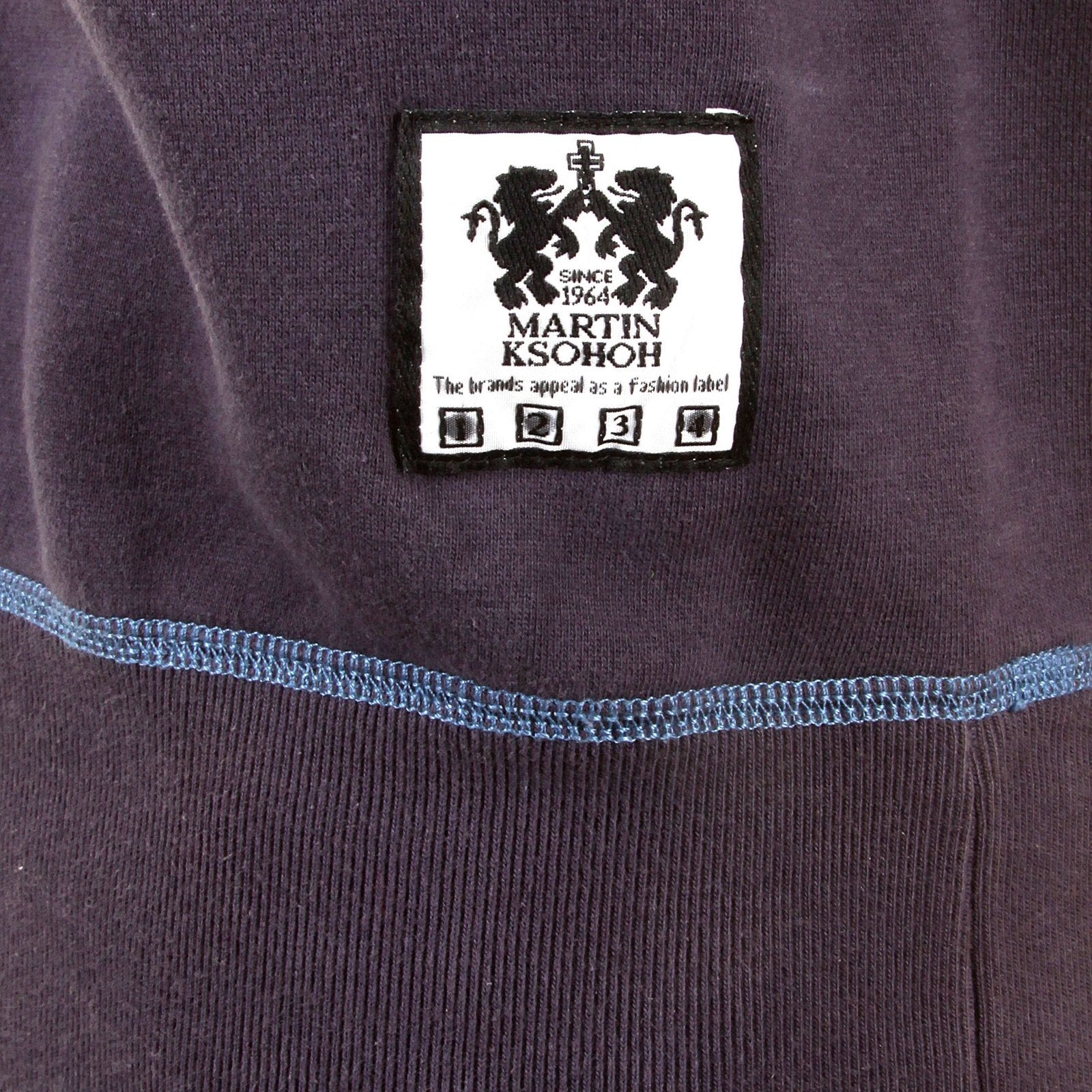 RMC NAVY BLUE HOODED LARGE RWC141264 FITTING PULLOVER SWEATSHIRT FOR MEN WITH CRAZY CHILDREN PRINT REDM0926