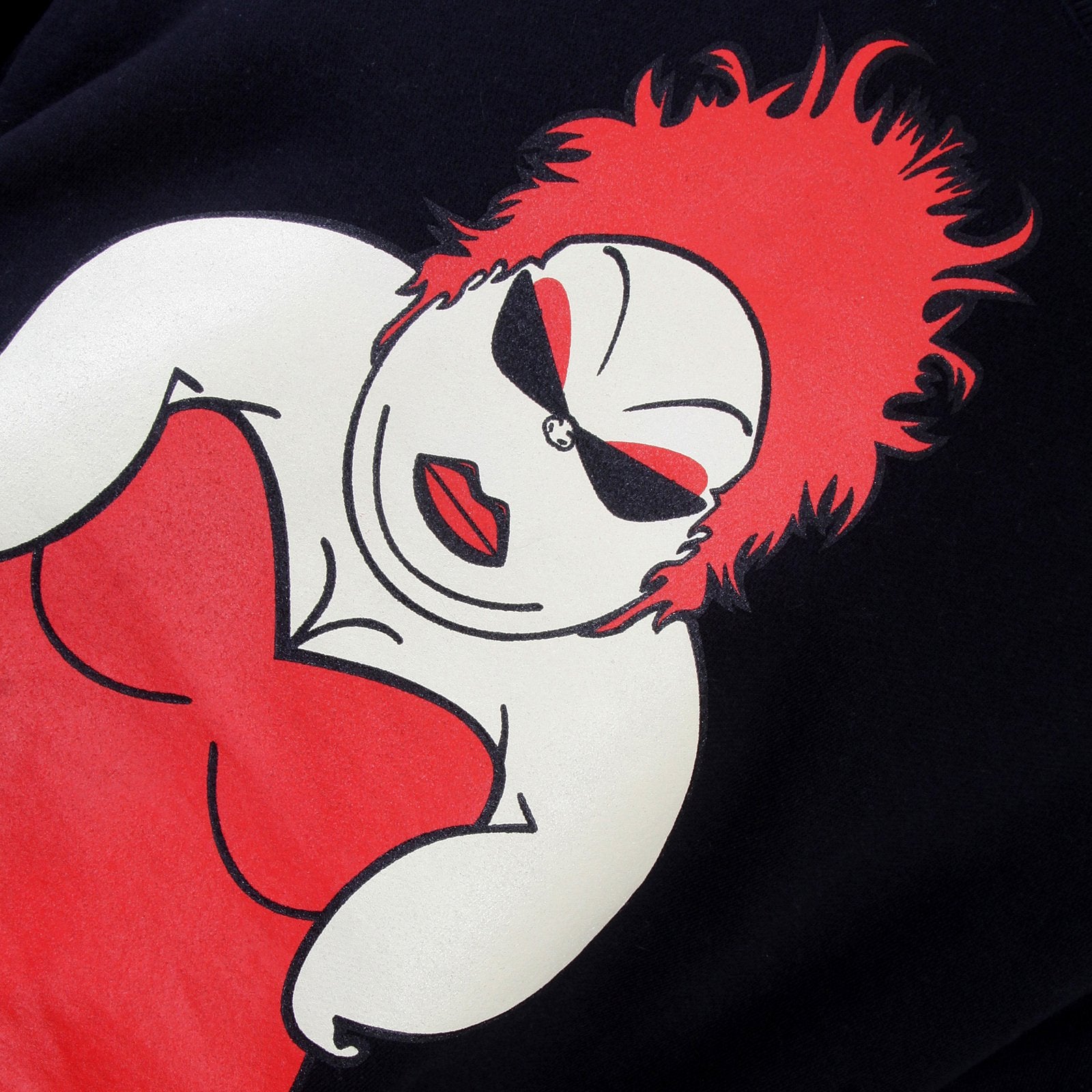 RMC JEANS MENS LARGE FITTING BLACK RWH141264 CREW NECK RED MY GIRL PRINTED SWEATSHIRT REDM0939