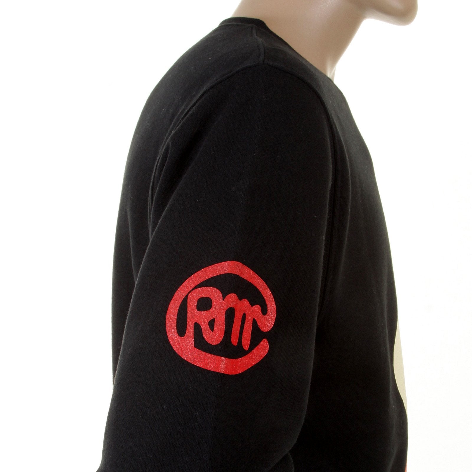 RMC JEANS MENS LARGE FITTING BLACK RWH141264 CREW NECK RED MY GIRL PRINTED SWEATSHIRT REDM0939