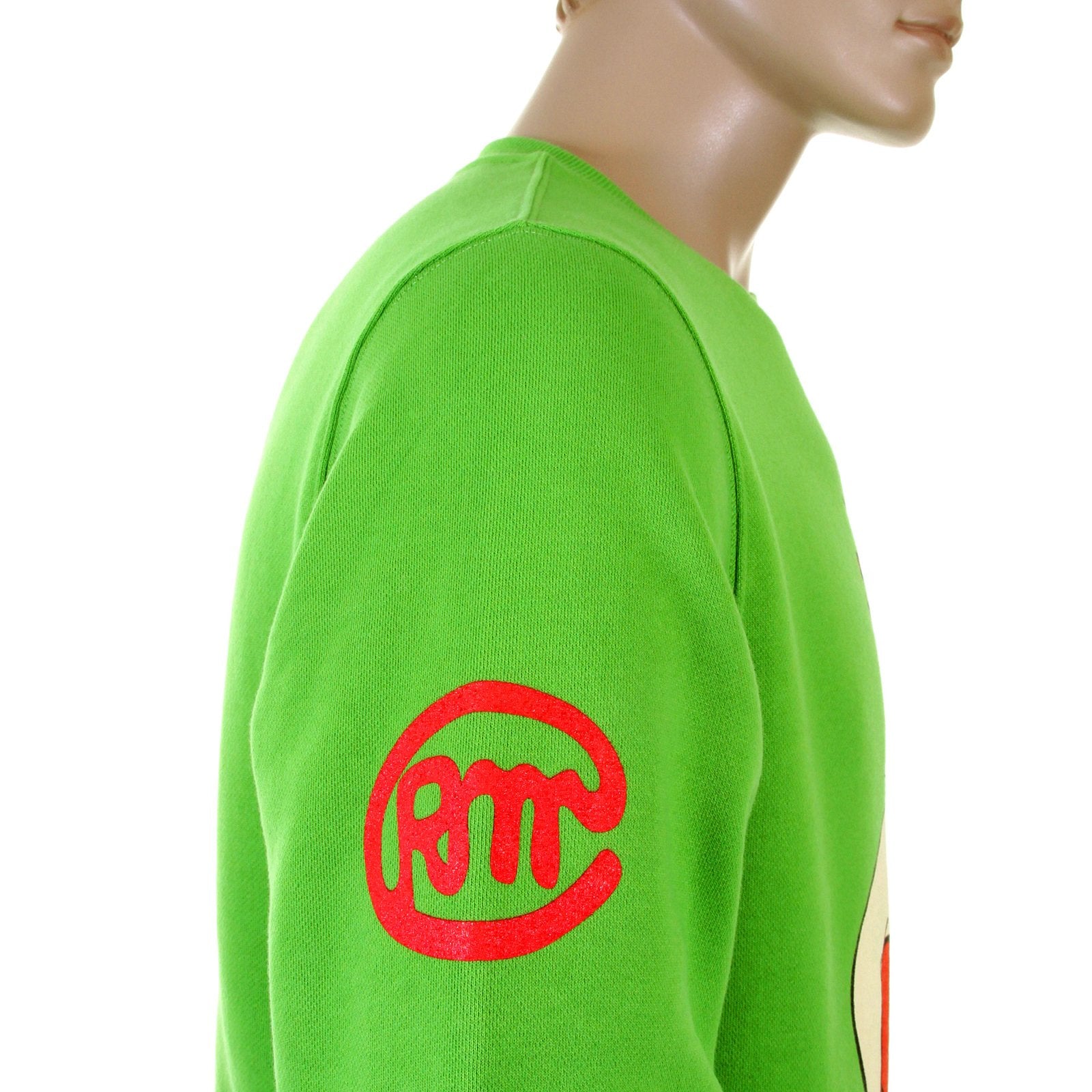 RMC MARTIN KSOHOH MENS LARGE FITTING LIME GREEN RWH141264 CREW NECK RED MY GIRL PRINTED SWEATSHIRT REDM0956