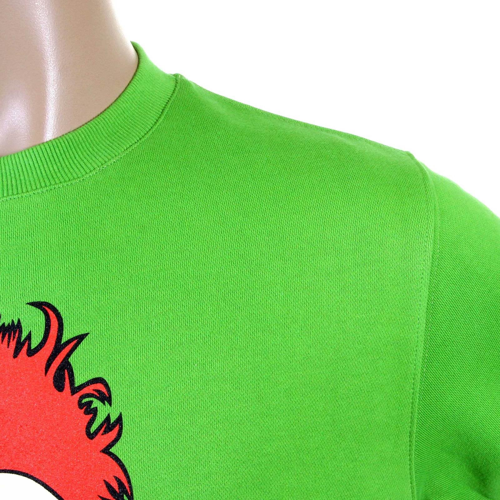 RMC MARTIN KSOHOH MENS LARGE FITTING LIME GREEN RWH141264 CREW NECK RED MY GIRL PRINTED SWEATSHIRT REDM0956