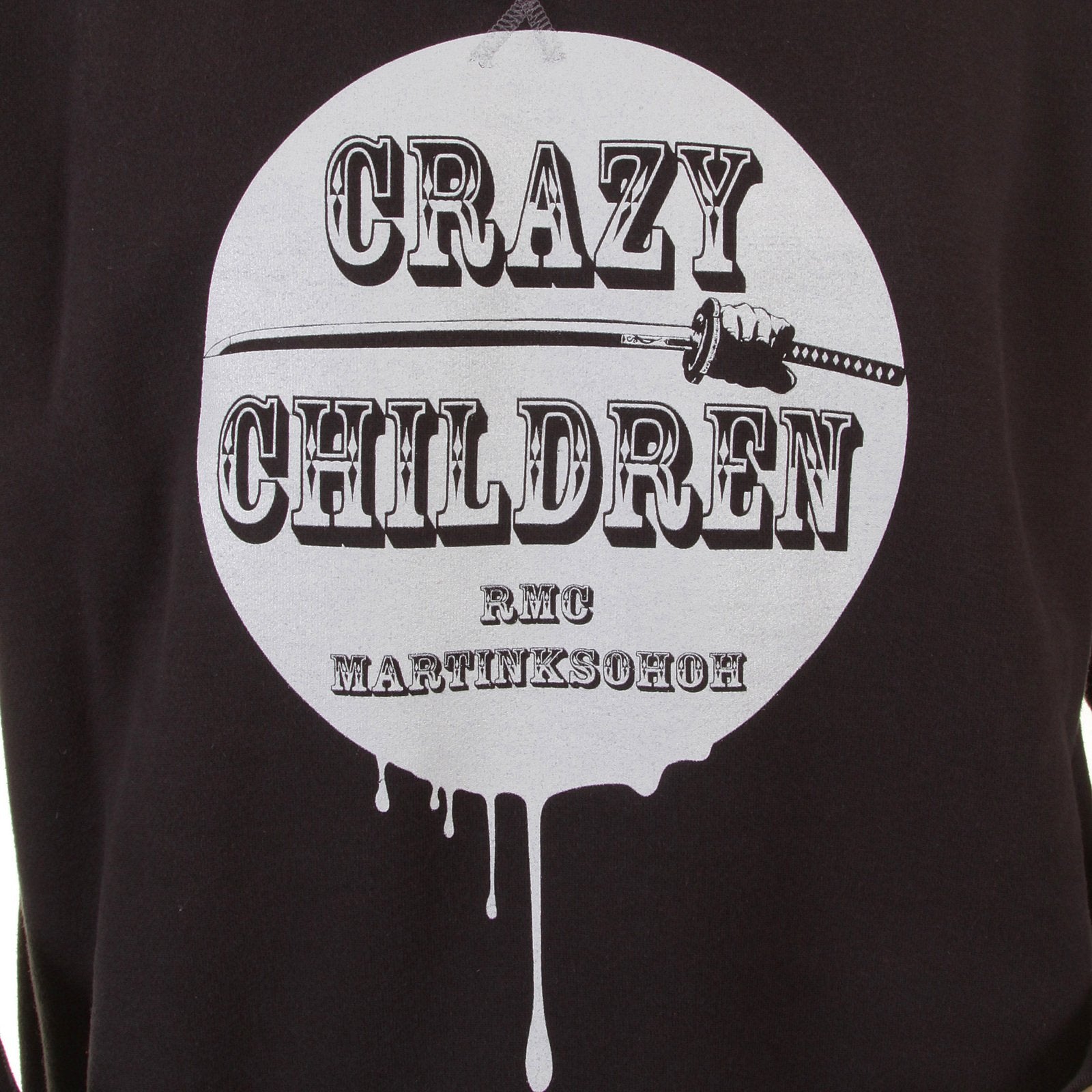 RMC MARTIN KSOHOH MENS LARGE FITTING BLACK RWH141264 CREW NECK RED CRAZY CHILDREN PRINTED SWEATSHIRT REDM0929