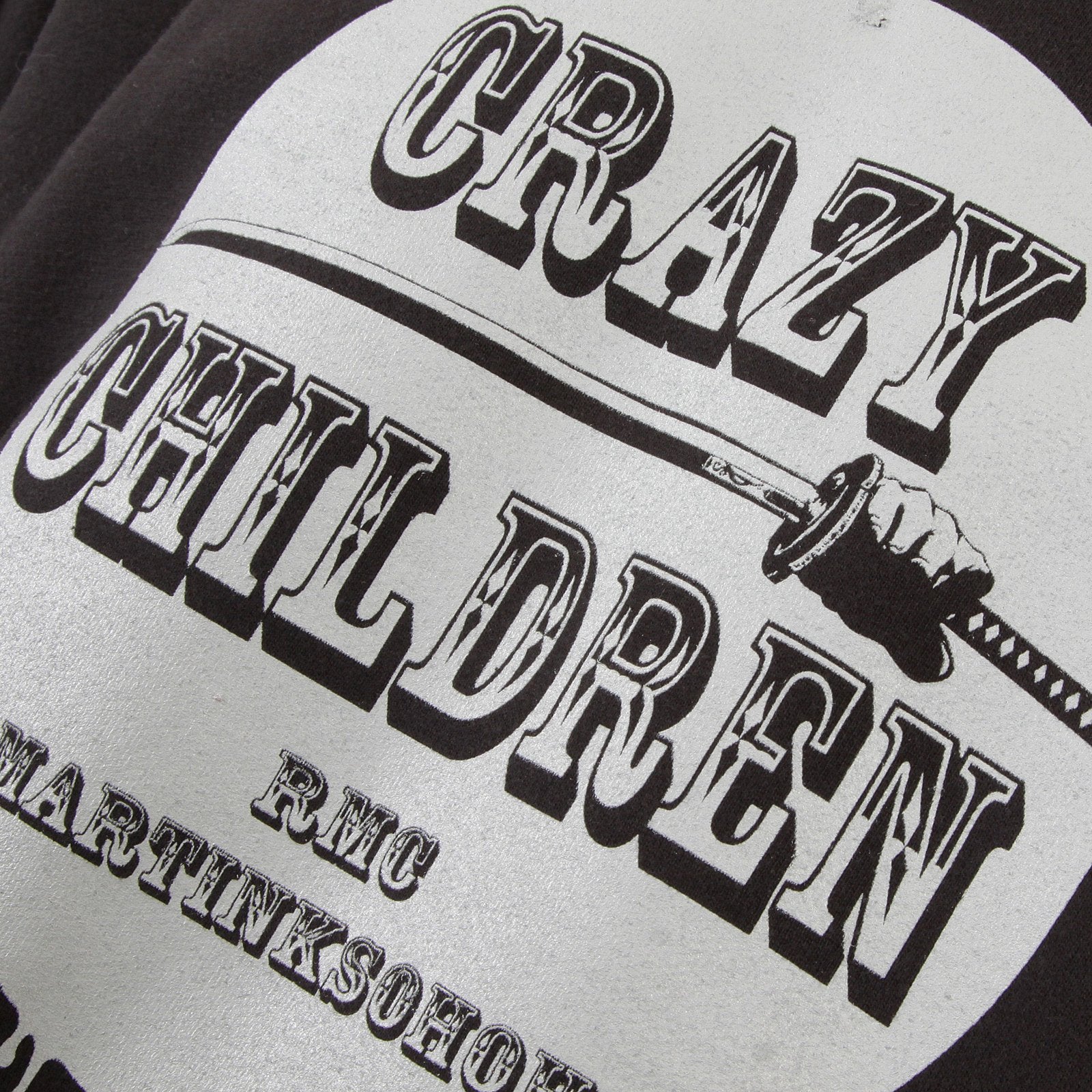 RMC MARTIN KSOHOH MENS LARGE FITTING BLACK RWH141264 CREW NECK RED CRAZY CHILDREN PRINTED SWEATSHIRT REDM0929