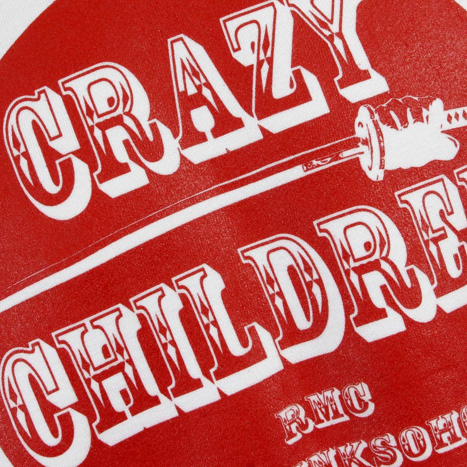 RMC MARTIN KSOHOH MENS LARGE FITTING WHITE RWH141264 CREW NECK RED CRAZY CHILDREN PRINTED SWEATSHIRT REDM0928