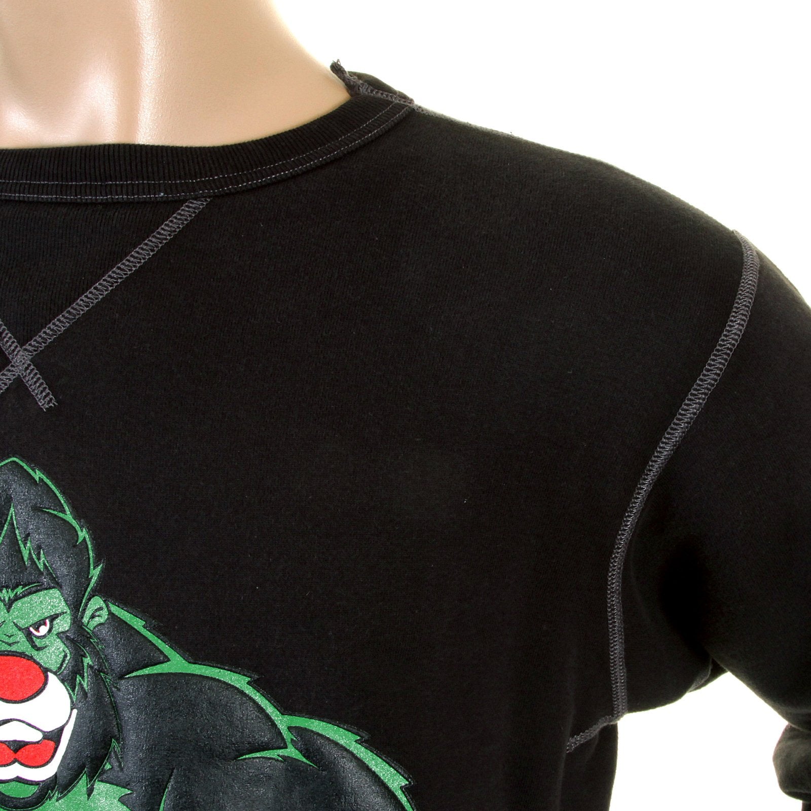 RMC MARTIN KSOHOH LARGE FITTING BLACK RWH141264 CREW NECK KING KONG RMC EVOLUTION PRINTED SWEATSHIRT REDM0923