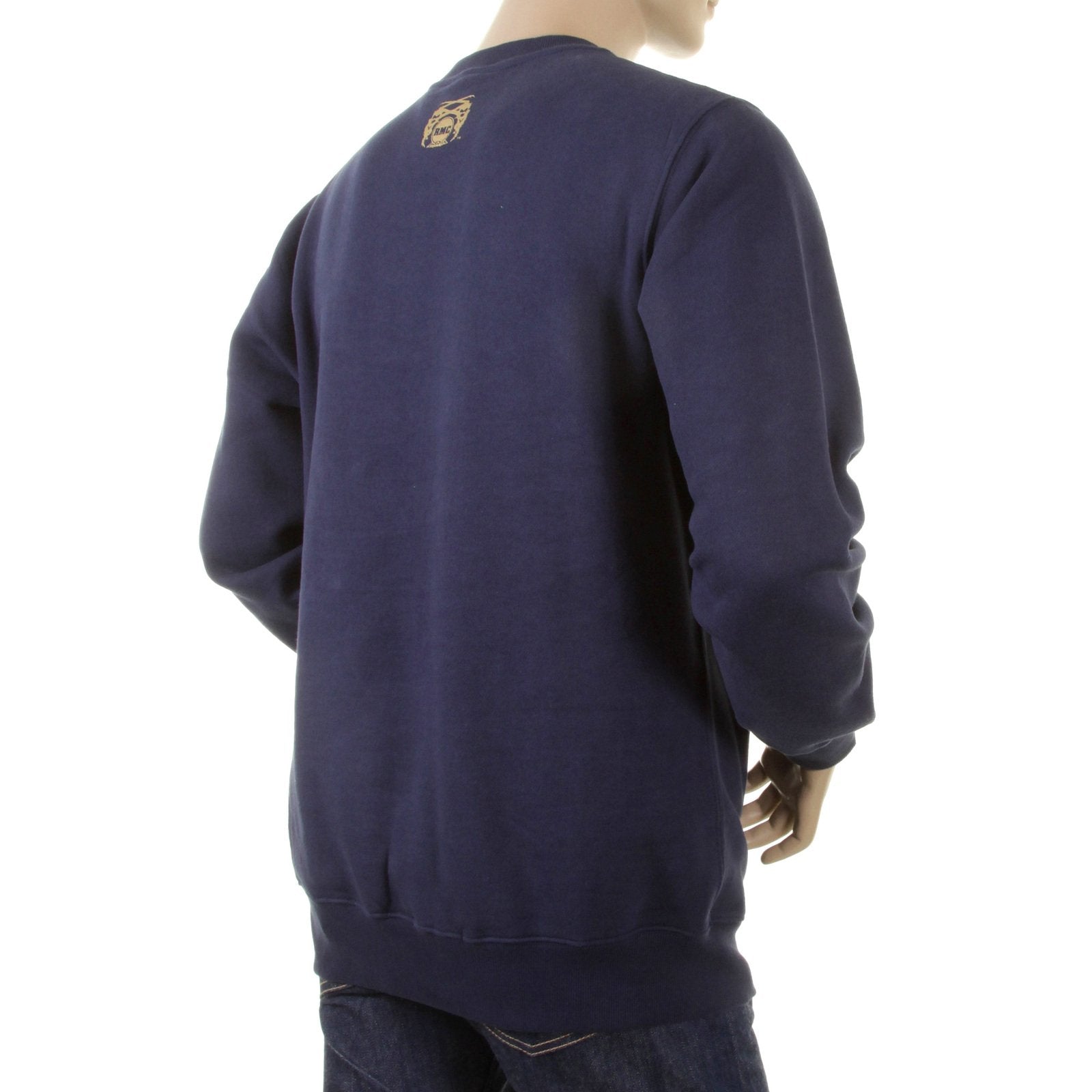 RMC MARTIN KSOHOH LARGE FITTING NAVY BLUE RWC141264 CREW NECK TOY FRIEND PRINTED SWEATSHIRT REDM0646