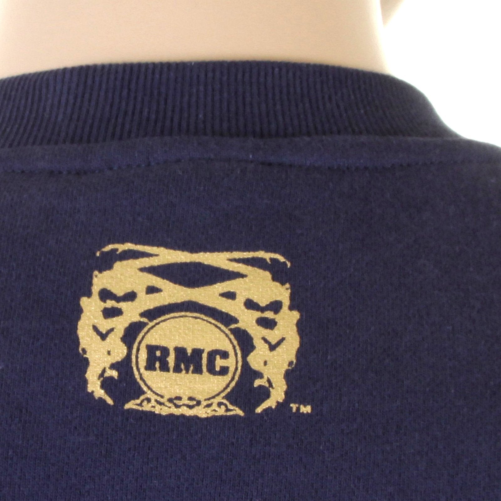 RMC MARTIN KSOHOH LARGE FITTING NAVY BLUE RWC141264 CREW NECK TOY FRIEND PRINTED SWEATSHIRT REDM0646