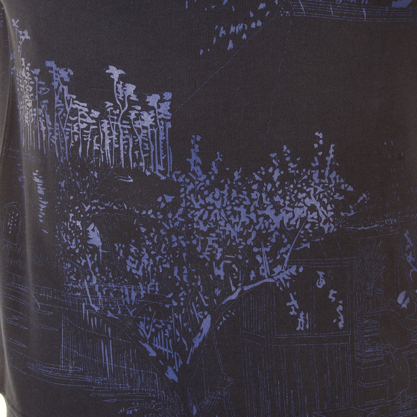 RMC MARTIN KSOHOH LARGE FITTING NAVY BLUE RWC141161 CREW NECK TOYO STORY MOUNTAIN PRINTED SWEATSHIRT REDM0945