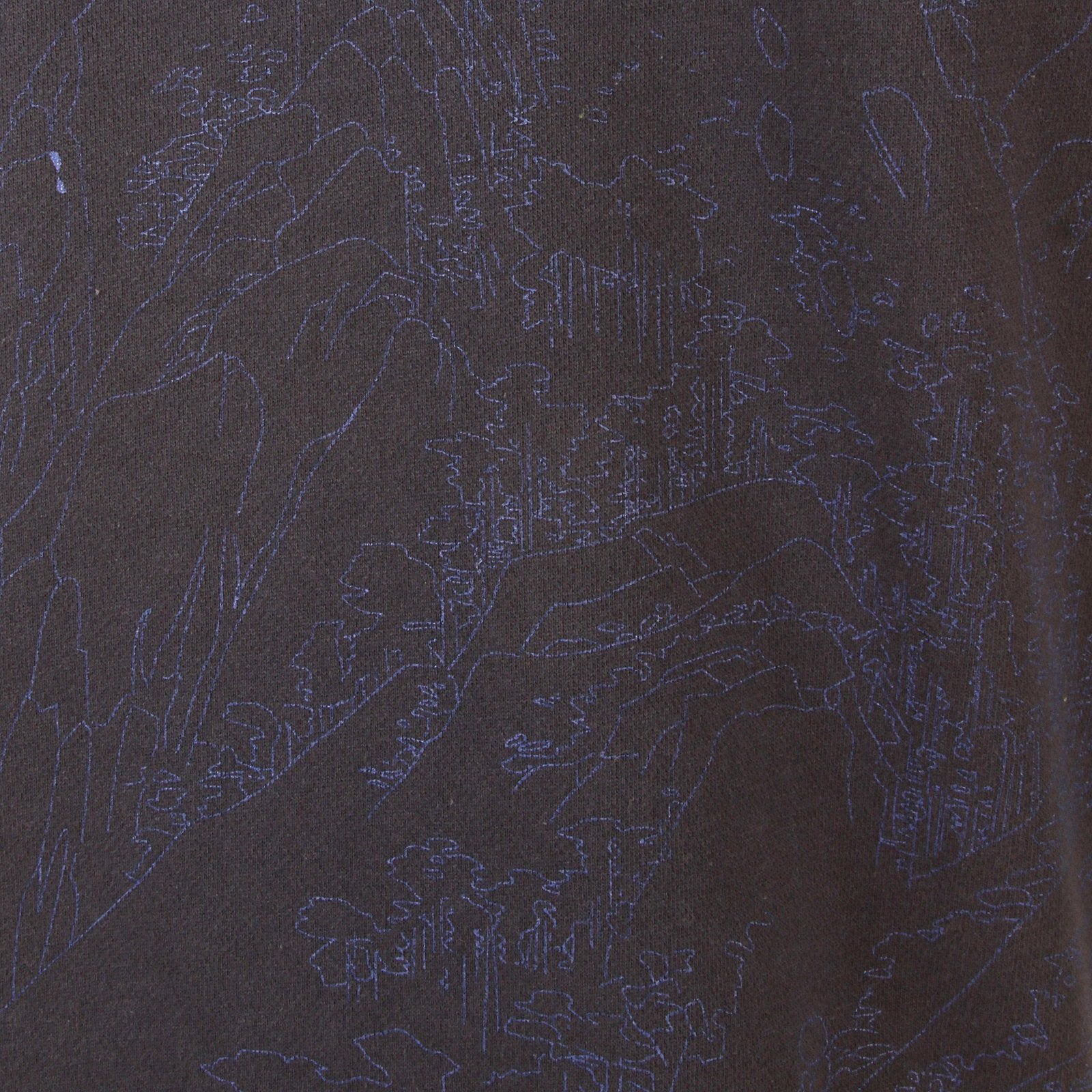 RMC MARTIN KSOHOH LARGE FITTING NAVY BLUE RWC141161 CREW NECK TOYO STORY MOUNTAIN PRINTED SWEATSHIRT REDM0945
