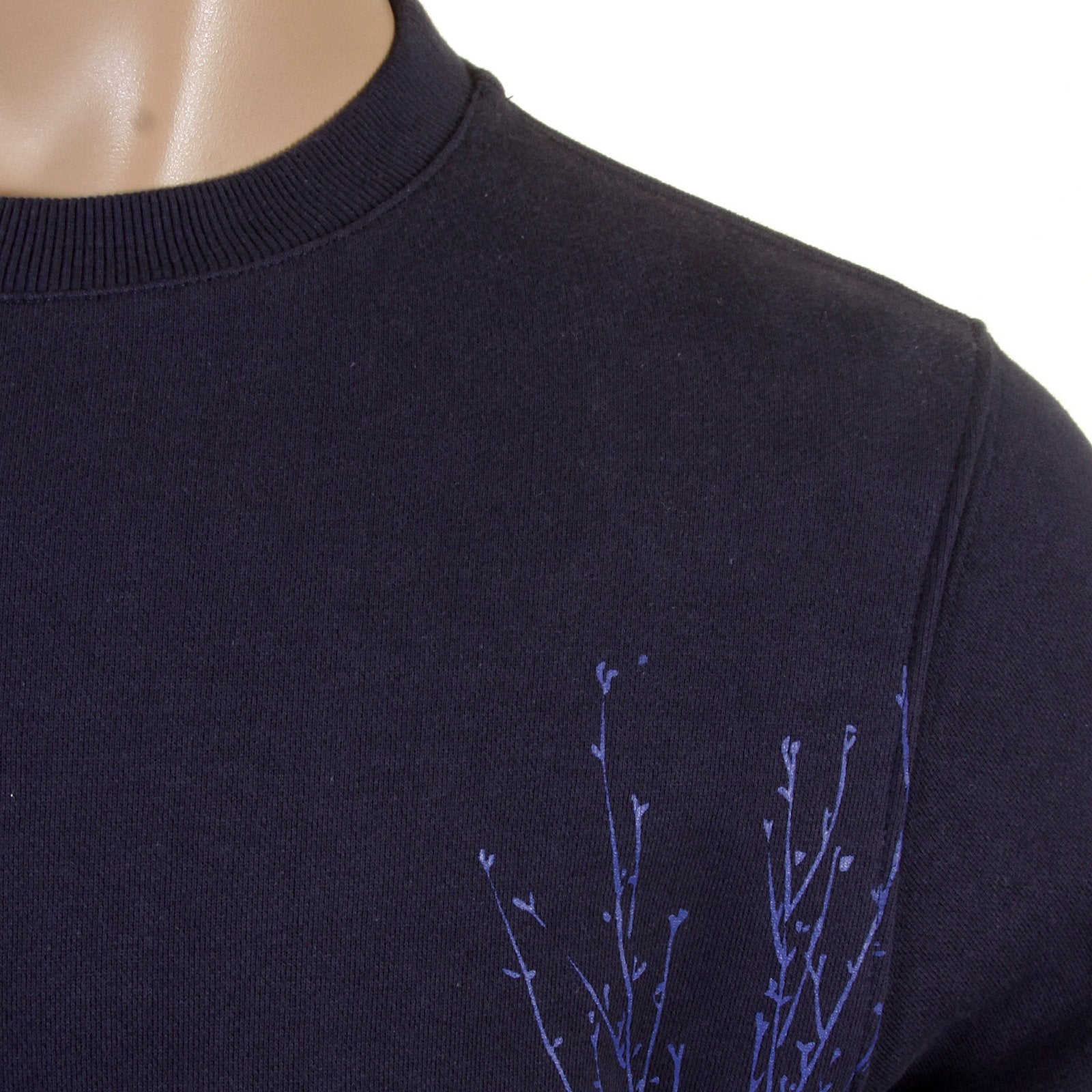 RMC MARTIN KSOHOH LARGE FITTING NAVY BLUE RWC141161 CREW NECK TOYO STORY MOUNTAIN PRINTED SWEATSHIRT REDM0945