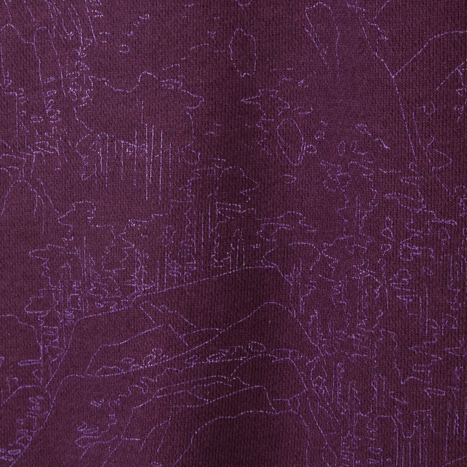 RMC MARTIN KSOHOH LARGE FITTING PURPLE RWC141161 CREW NECK LILAC TOYO STORY MOUNTAIN PRINTED SWEATSHIRT REDM0946