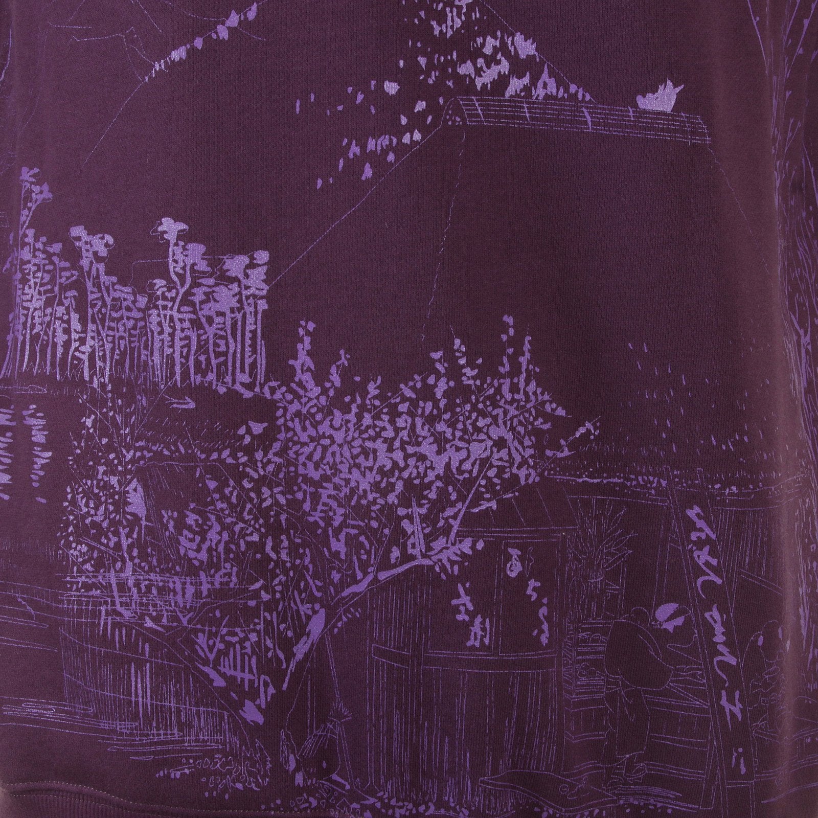 RMC MARTIN KSOHOH LARGE FITTING PURPLE RWC141161 CREW NECK LILAC TOYO STORY MOUNTAIN PRINTED SWEATSHIRT REDM0946