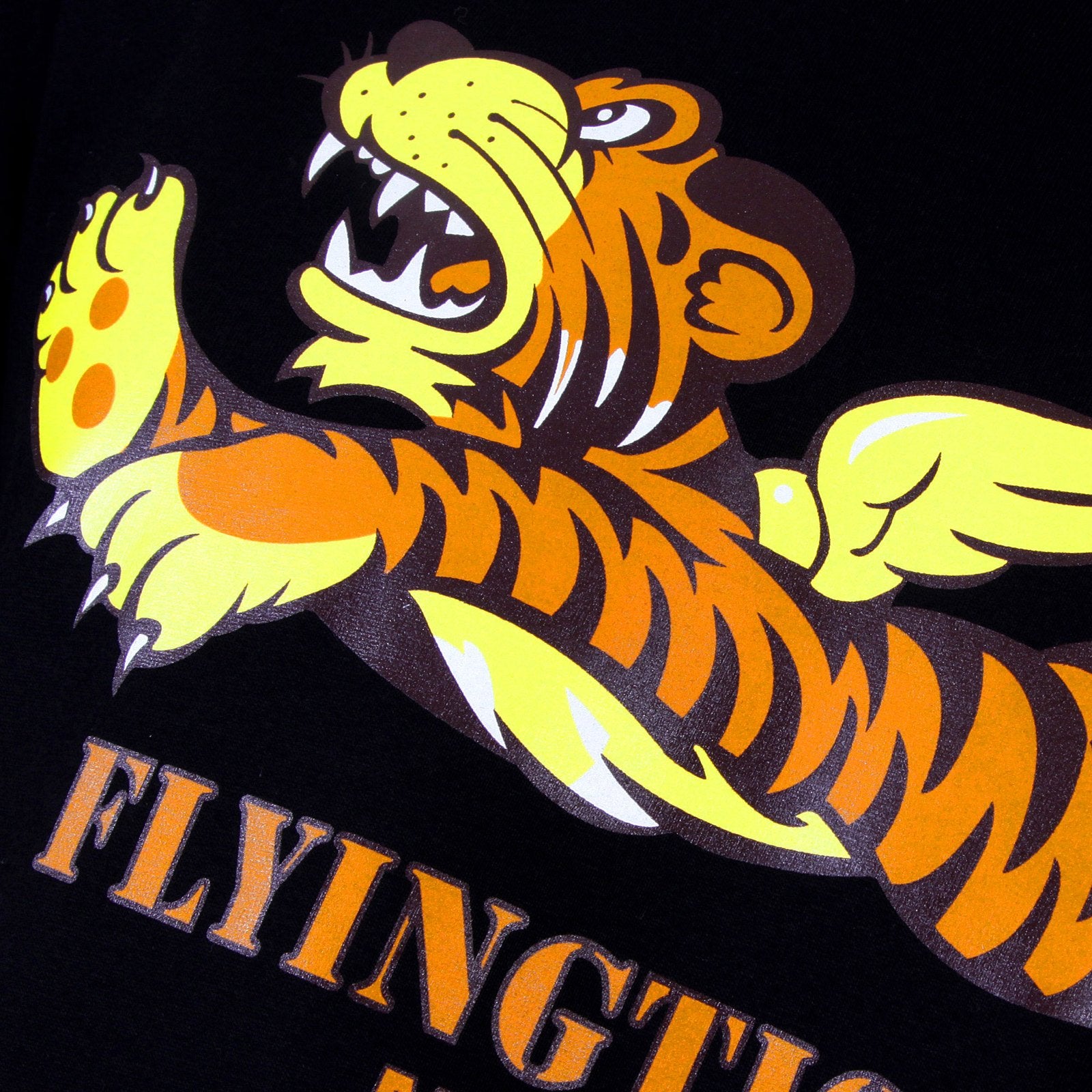 RMC MARTIN KSOHOH FLYING TIGER PRINTED CREW NECK RQT11024 SHORT SLEEVE REGULAR FIT BLACK T-SHIRT REDM0061
