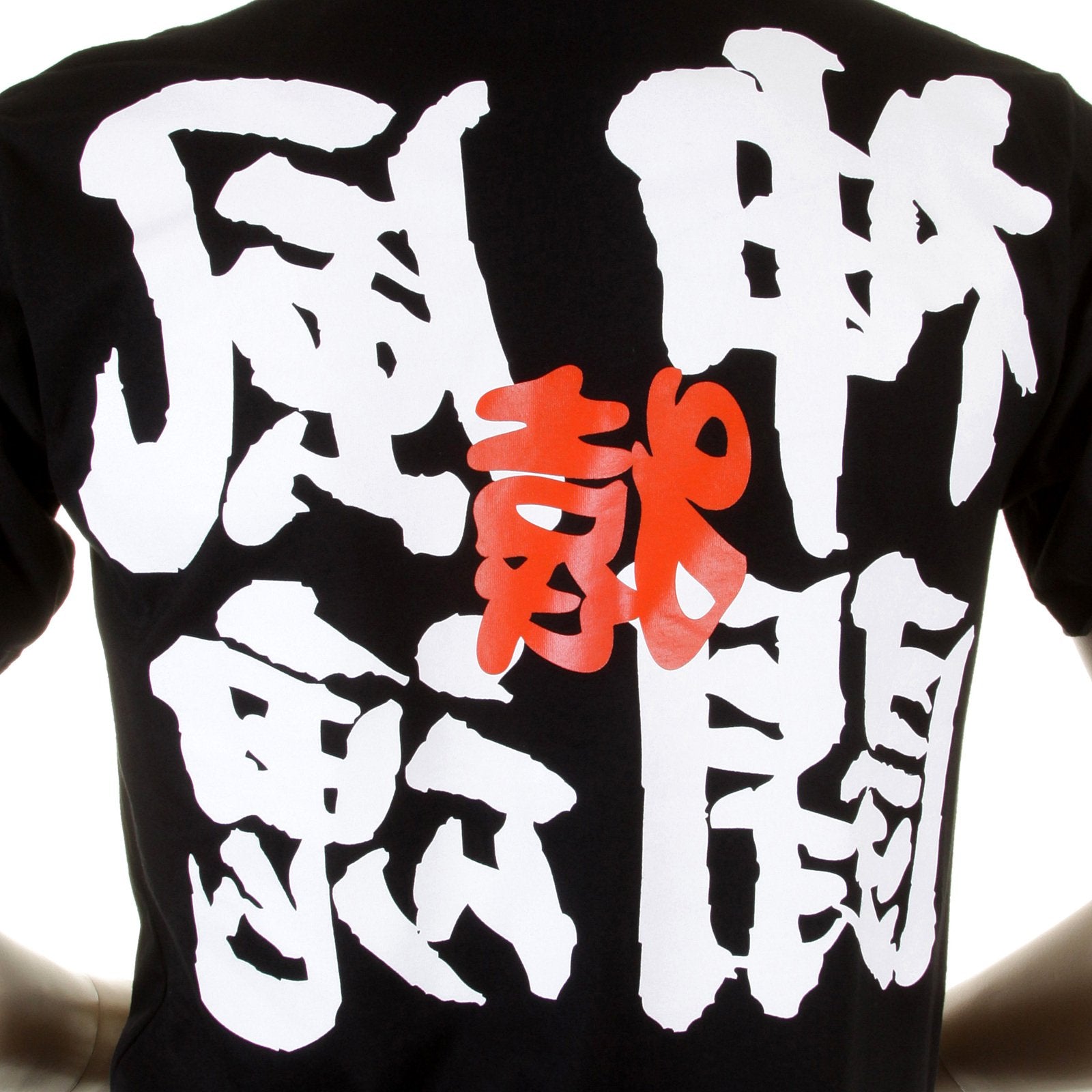 RMC MARTIN KSOHOH CREWNECK BLACK RQT11020 SHORT SLEEVE REGULAR FIT T SHIRT WITH KAMIKAZE 2 PRINT REDM0051