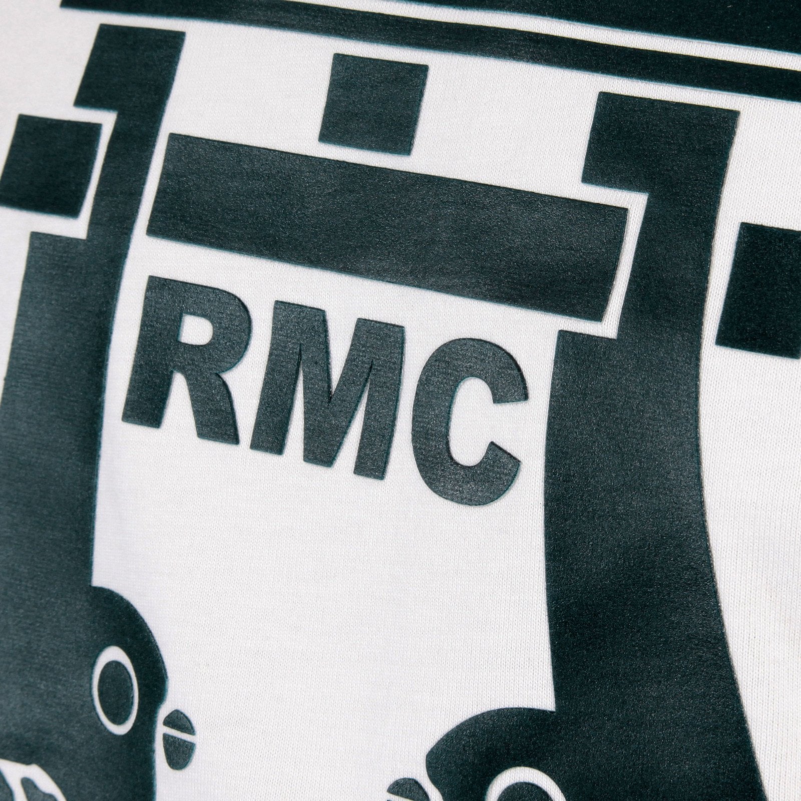 RMC JEANS REGULAR FIT RQT11065 CREWNECK SHORT SLEEVED PIGEON WHITE T-SHIRT WITH NAVY PIGEON PRINT REDM0