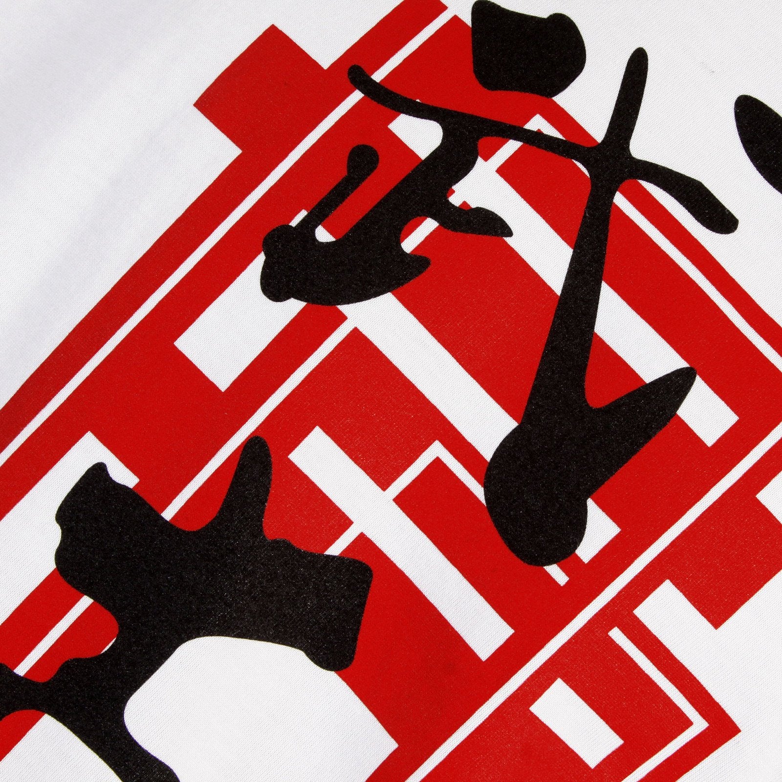 RMC JEANS REGULAR FIT RQT11064 SHORT SLEEVE CREW NECK BUSHIDO PRINTED T-SHIRT IN WHITE REDM0987