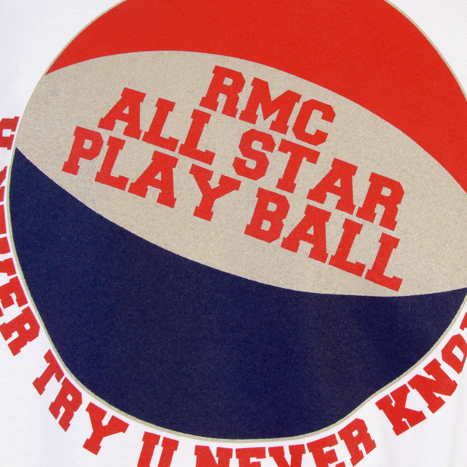 RMC MARTIN KSOHOH RQT1077 WHITE REGULAR FIT SHORT SLEEVE CREW NECK BASKETBALL PRINTED T-SHIRT FOR MEN REDM0972