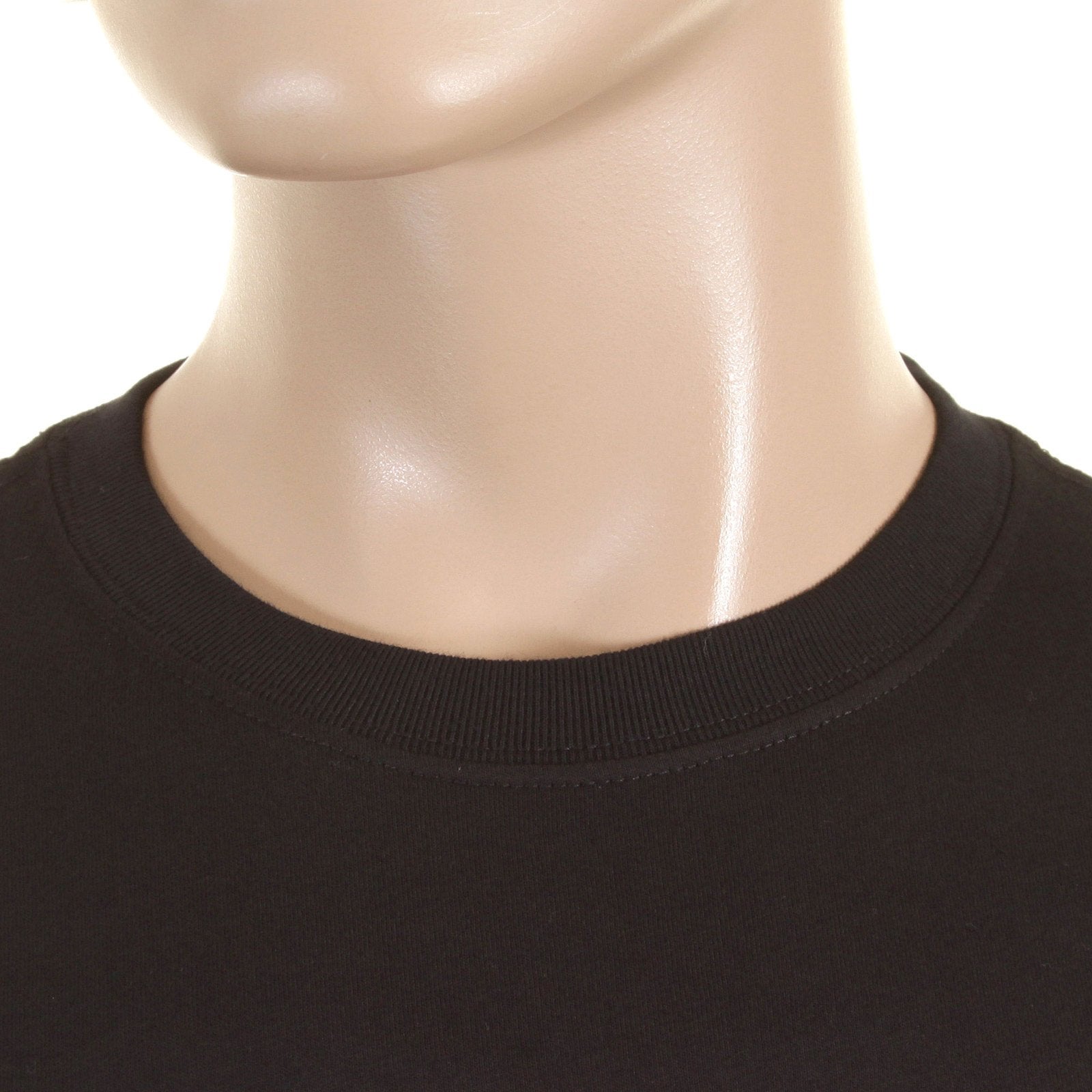 RMC JEANS CREW NECK RQT1076 REGULAR FIT SHORT SLEEVED BLACK T SHIRT WITH TIGER PLANE PRINT REDM0968
