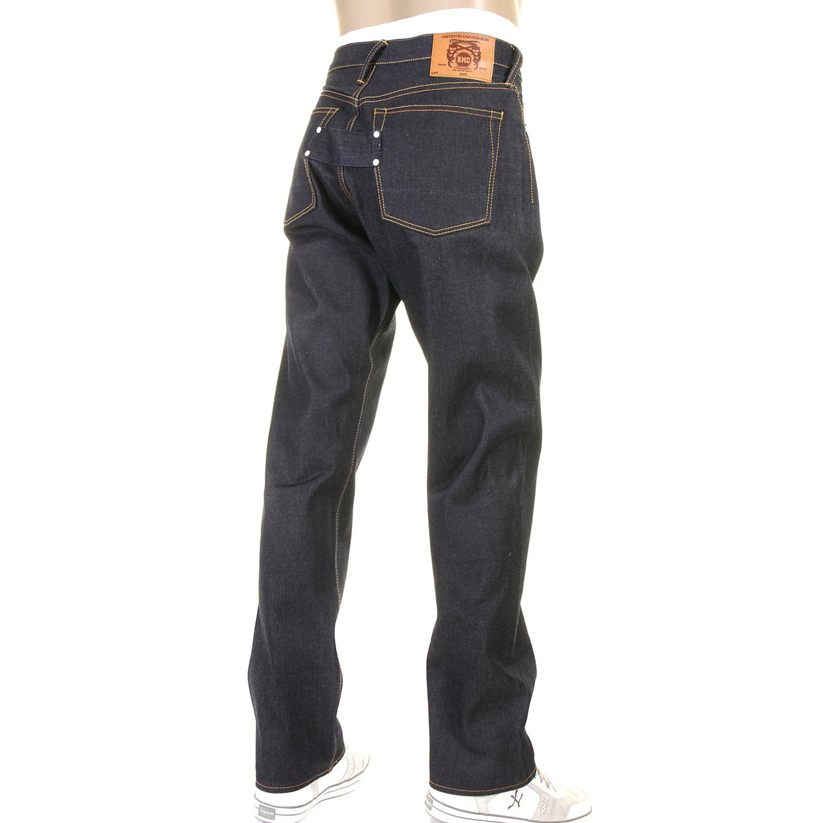 RMC JEANS VINTAGE 1002 FIT SUPER EXCLUSIVE DARK INDIGO RAW UNWASHED DRY DENIM JEANS FOR MEN REDM2275