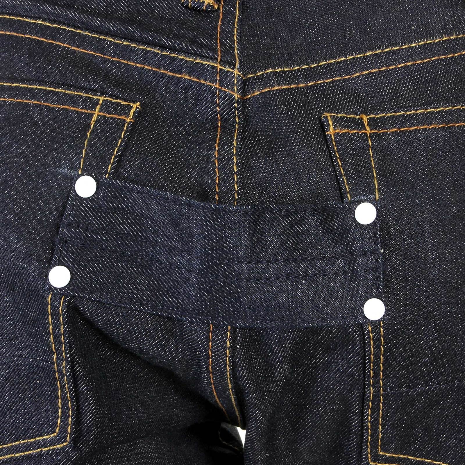 RMC JEANS VINTAGE 1002 FIT SUPER EXCLUSIVE DARK INDIGO RAW UNWASHED DRY DENIM JEANS FOR MEN REDM2275