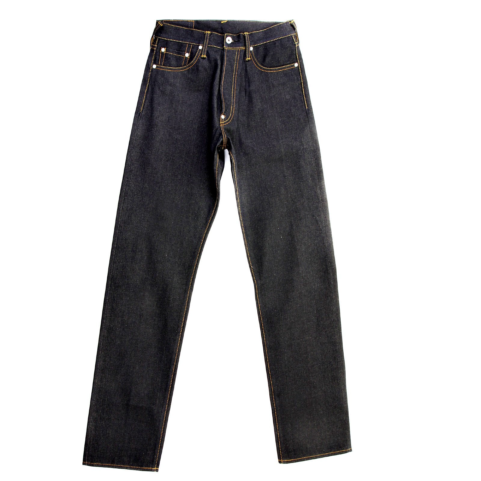 RMC MARTIN KSOHOH RAW UNWASHED VINTAGE FINISHED DRY DENIM JEANS IN DARK INDIGO REDM2285
