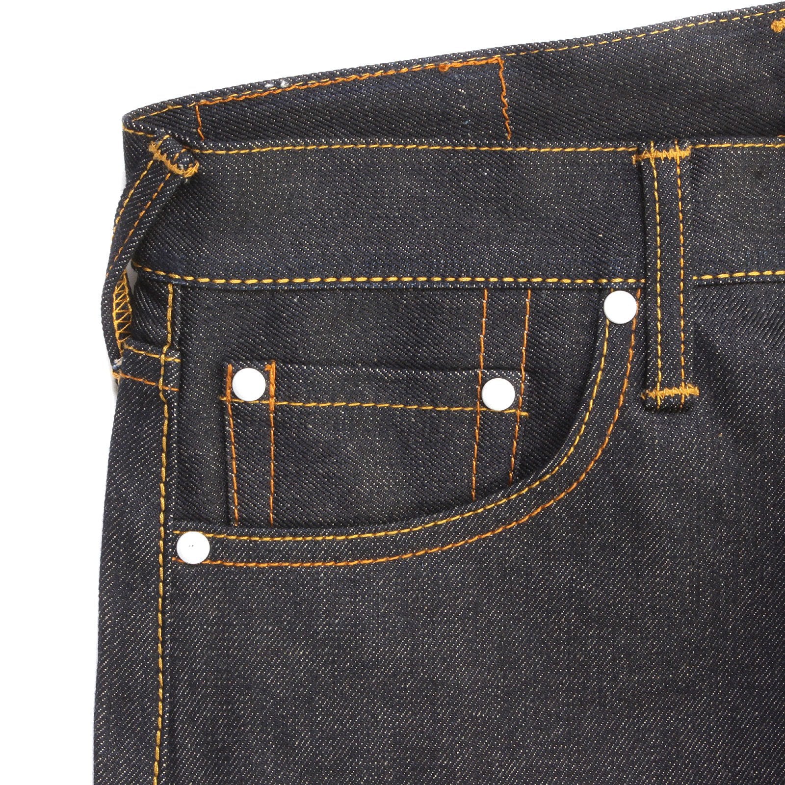 RMC MARTIN KSOHOH RAW UNWASHED VINTAGE FINISHED DRY DENIM JEANS IN DARK INDIGO REDM2285