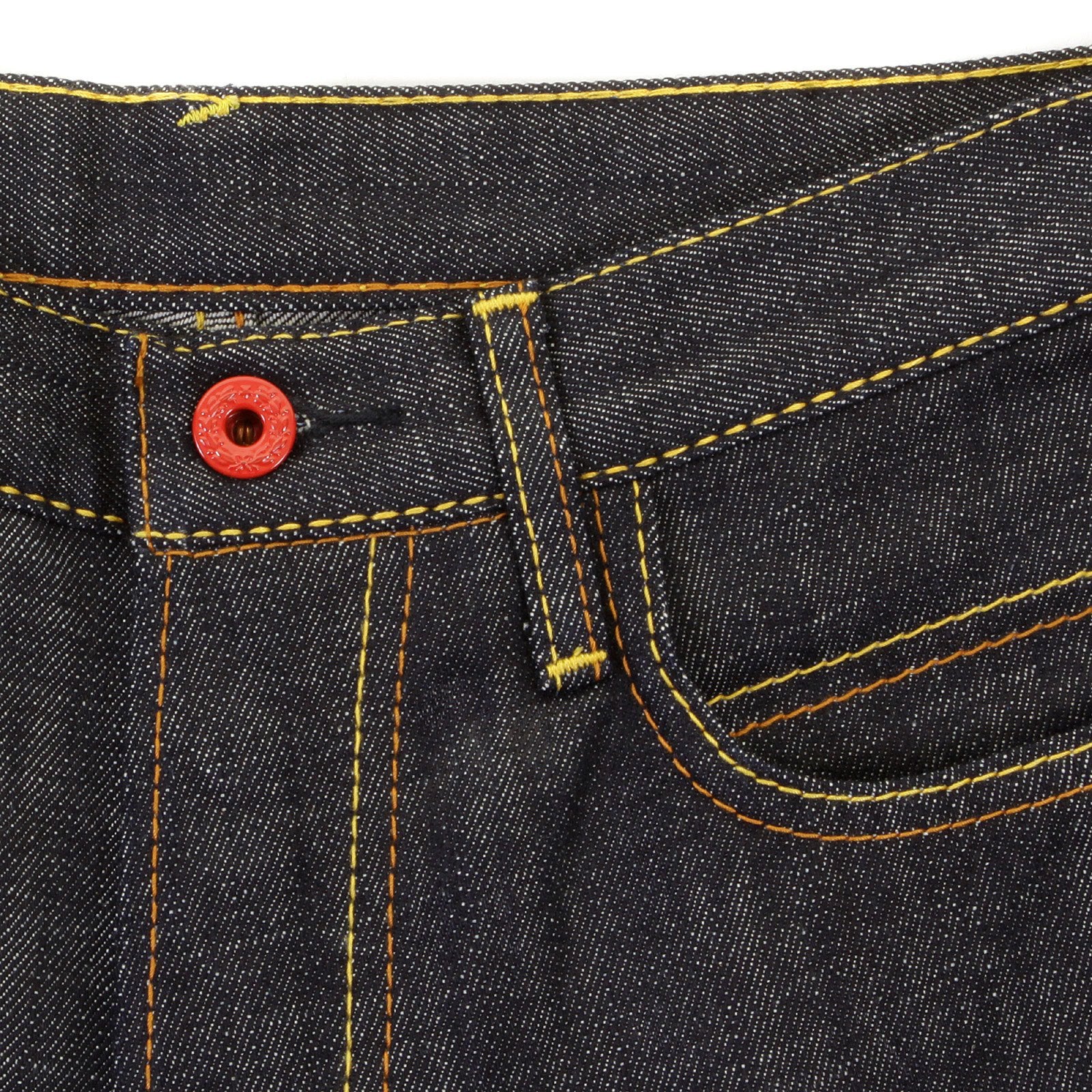 RMC JEANS 100% COTTON LOGOA MENS CARGO DENIM SHORTS WITH SUPER EXCLUSIVE RED PAINTED LOGO REDM3732