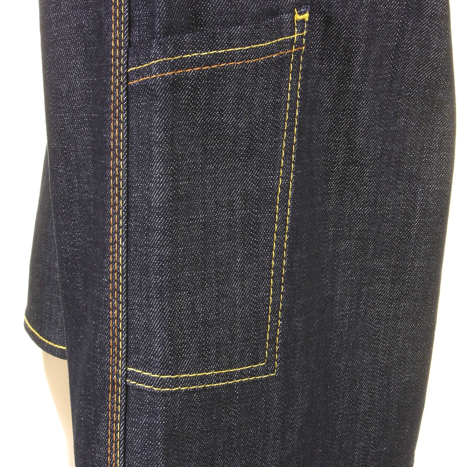 RMC JEANS 100% COTTON LOGOA MENS CARGO DENIM SHORTS WITH SUPER EXCLUSIVE RED PAINTED LOGO REDM3732