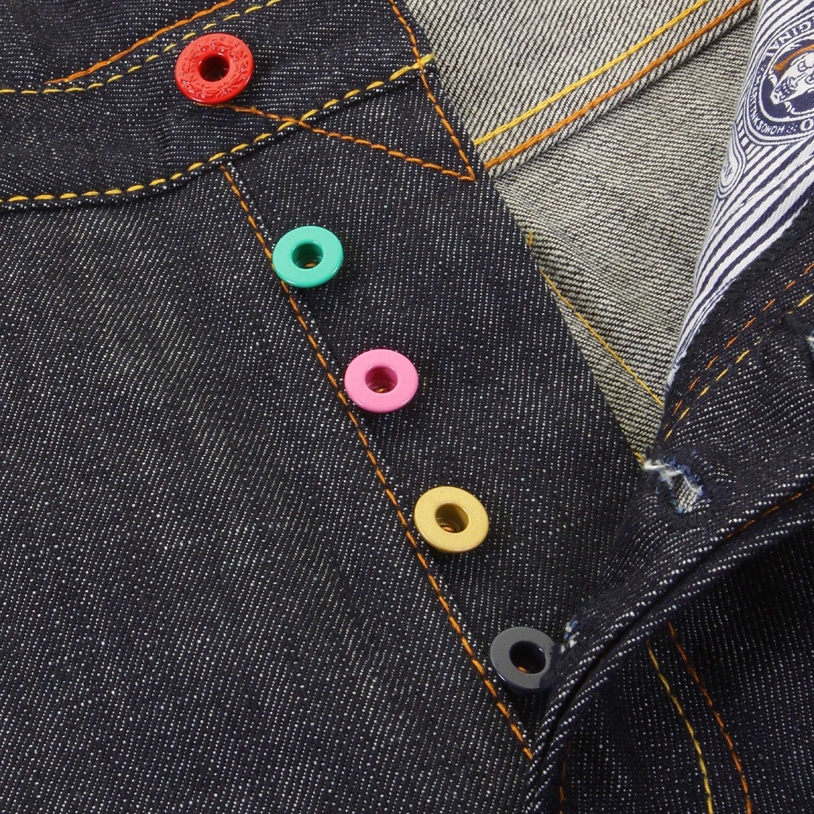 RMC JEANS 100% COTTON LOGOA MENS CARGO DENIM SHORTS WITH SUPER EXCLUSIVE RED PAINTED LOGO REDM3732