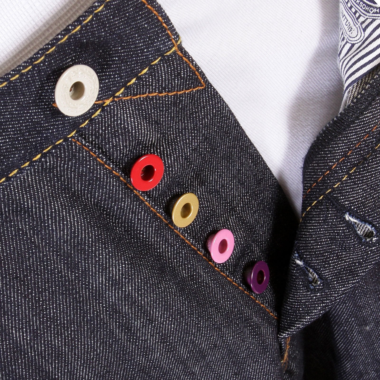 RMC JEANS 100% COTTON MENS CARGO DENIM SHORTS WITH SUPER EXCLUSIVE OFF WHITE PAINTED LOGO REDM3734