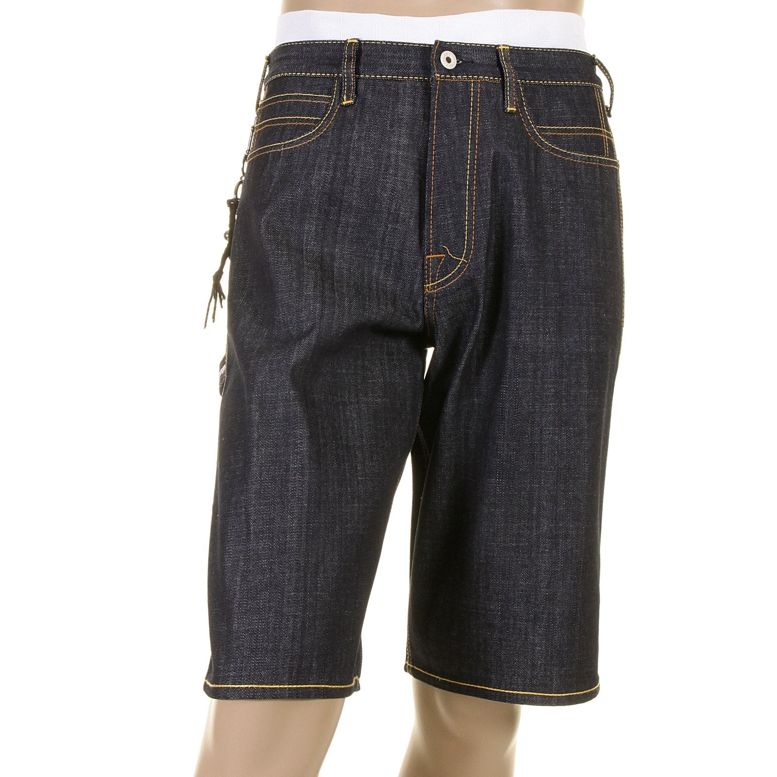 RMC JEANS 100% COTTON MENS CARGO DENIM SHORTS WITH SUPER EXCLUSIVE OFF WHITE PAINTED LOGO REDM3734