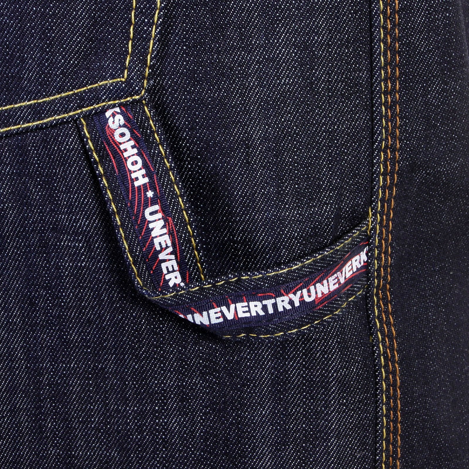 RMC JEANS 100% COTTON MENS CARGO DENIM SHORTS WITH SUPER EXCLUSIVE OFF WHITE PAINTED LOGO REDM3734