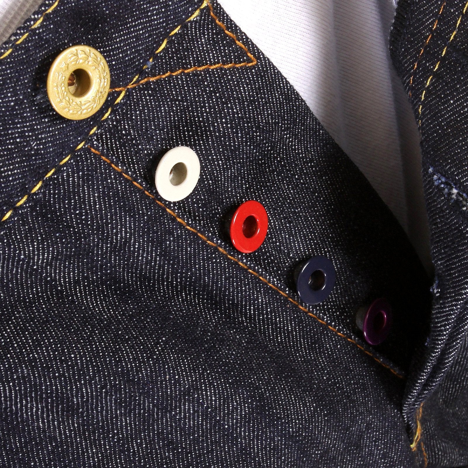 RMC JEANS LOGOA 100% COTTON MENS CARGO DENIM SHORTS WITH SUPER EXCLUSIVE YELLOW PAINTED LOGO REDM3735