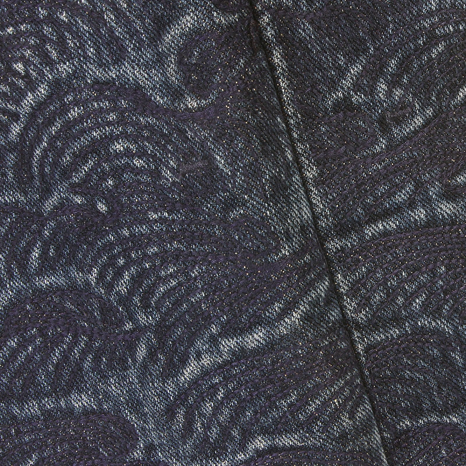 RMC JEANS GENUINE SELVEDGE DENIM SHORTS WITH SUPER EXCLUSIVE DARK BLUE TSUNAMI WAVE EMBROIDERY REDM3739