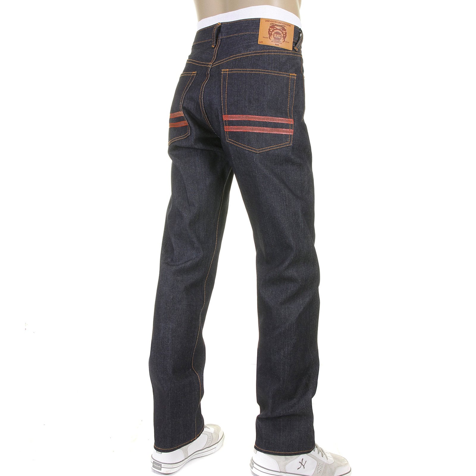 RMC MARTIN KSOHOH SLIM CUT JEAN RED HAND PAINTED RMC 1001 MODEL JEANS REDM5646