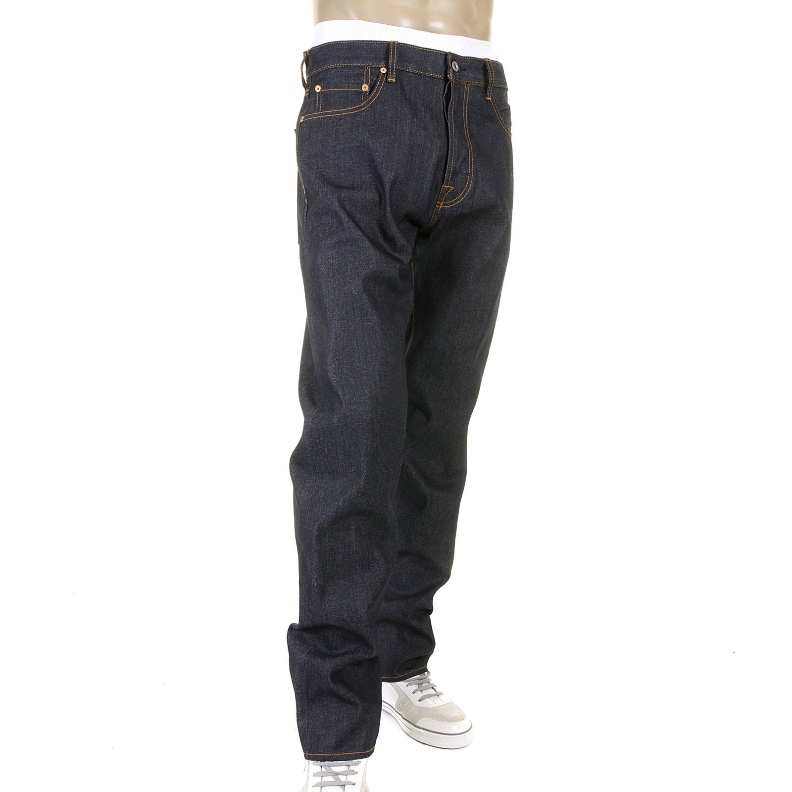 RMC MARTIN KSOHOH SLIM CUT 1001 MODEL SKY HAND PAINTED MENS SUPER EXCLUSIVE DARK INDIGO RAW DENIM JEANS REDM5656