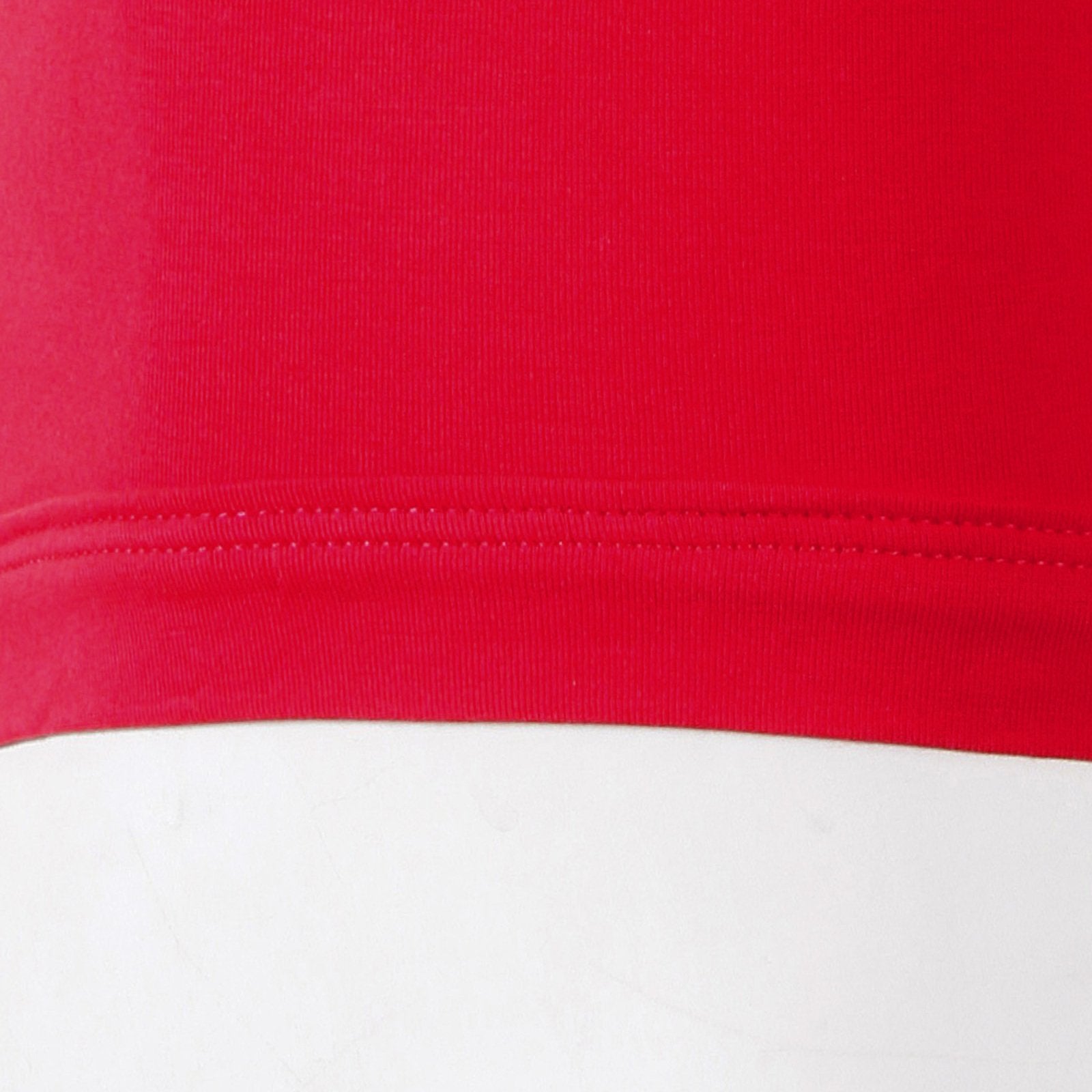 RMC JEANS RED COTTON RQU12007 STRETCH TRUNKS WITH DEEP ELASTICATED WHITE WAISTBAND AND RED WOVEN LOGO RMC003