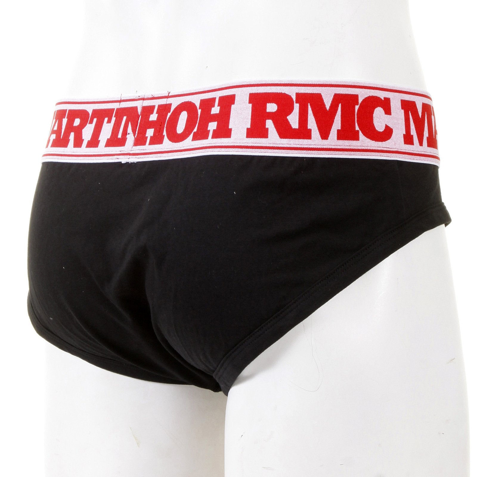 RMC JEANS BLACK COTTON RQU12006 STRETCH BRIEFS FOR MEN WITH WHITE WAISTBAND RMCB003