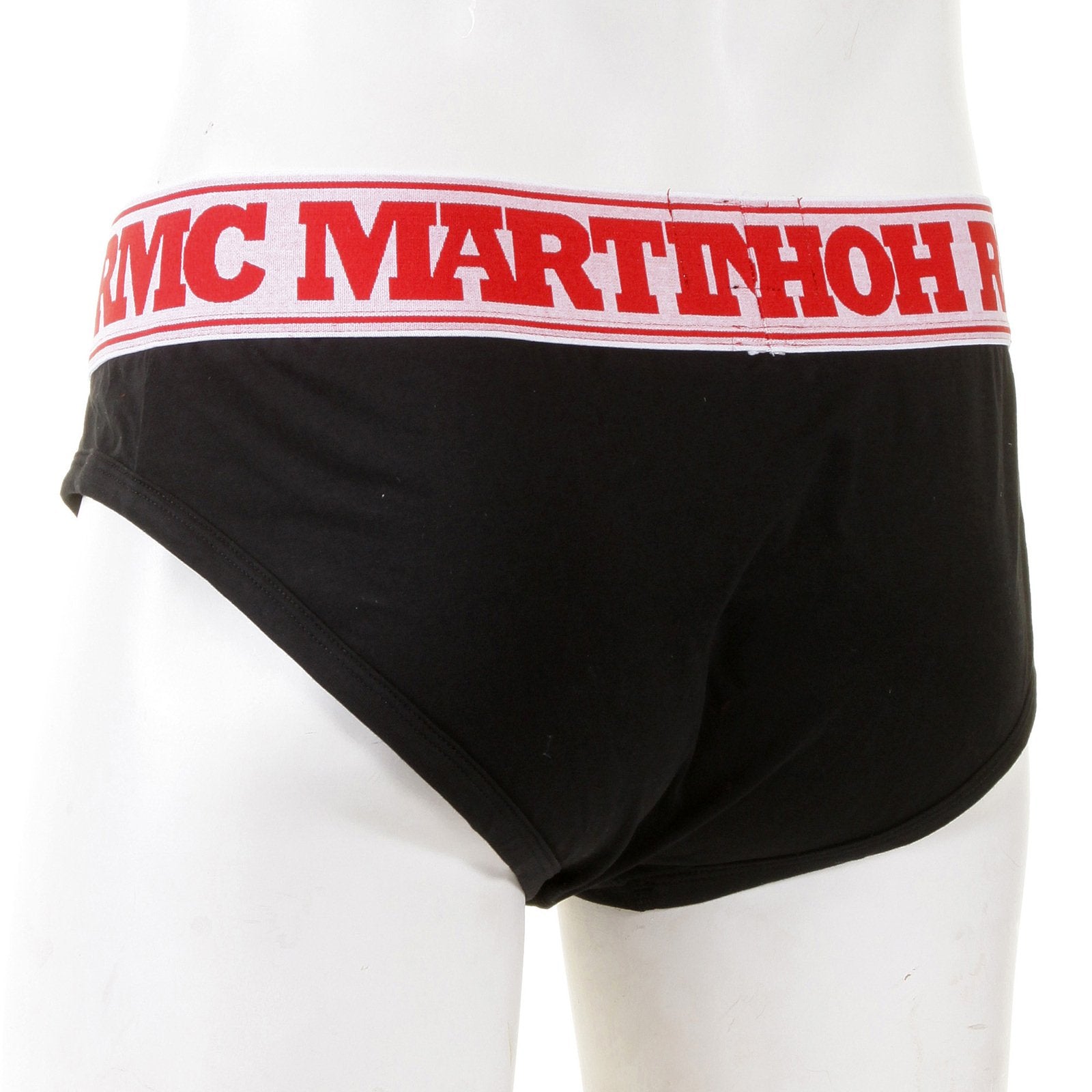 RMC JEANS BLACK COTTON RQU12006 STRETCH BRIEFS FOR MEN WITH WHITE WAISTBAND RMCB003