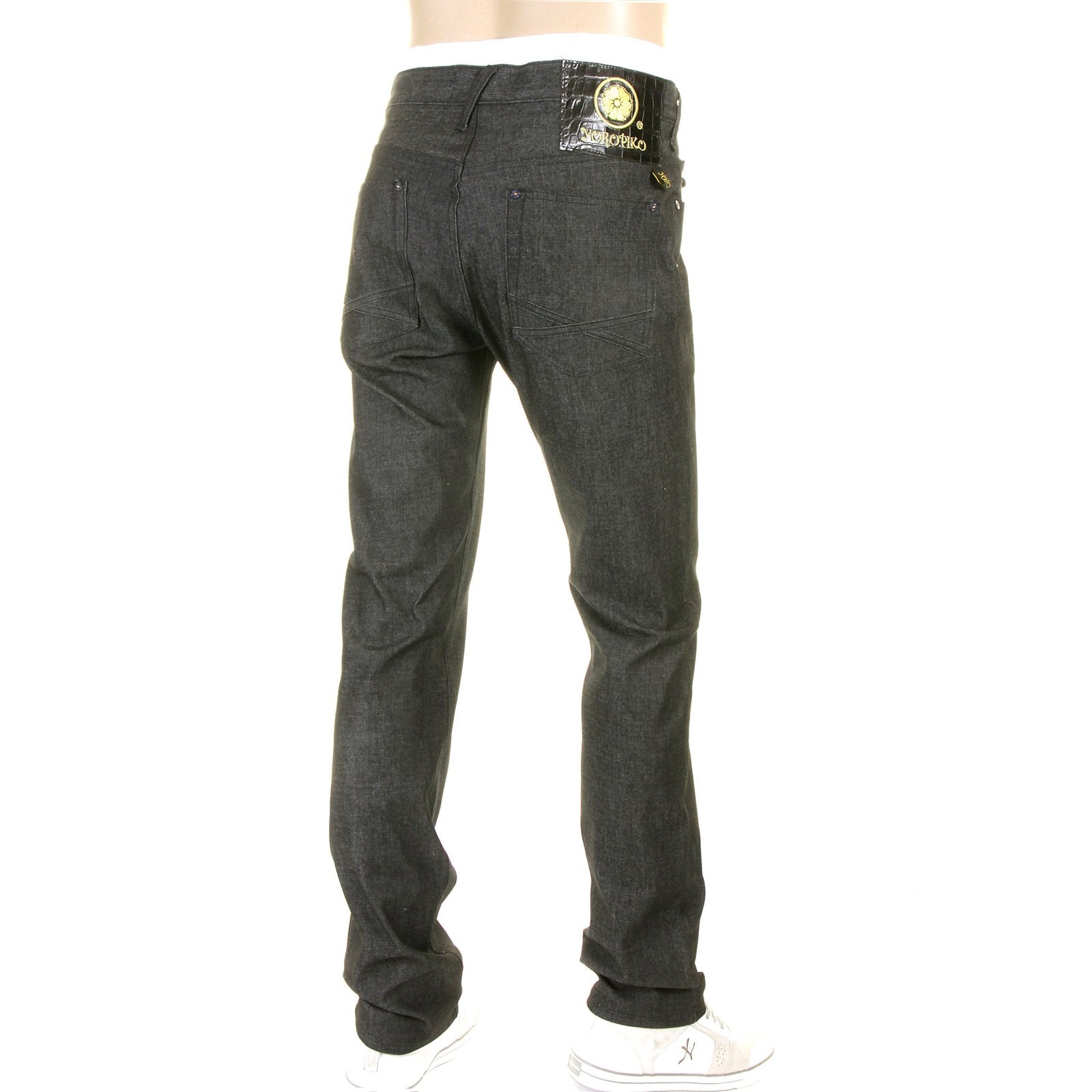 YOROPIKO MENS SUPER EXCLUSIVE BLACK STRETCH SLIM FIT DENIM JEANS BY MARTIN YAT MING YORO0468