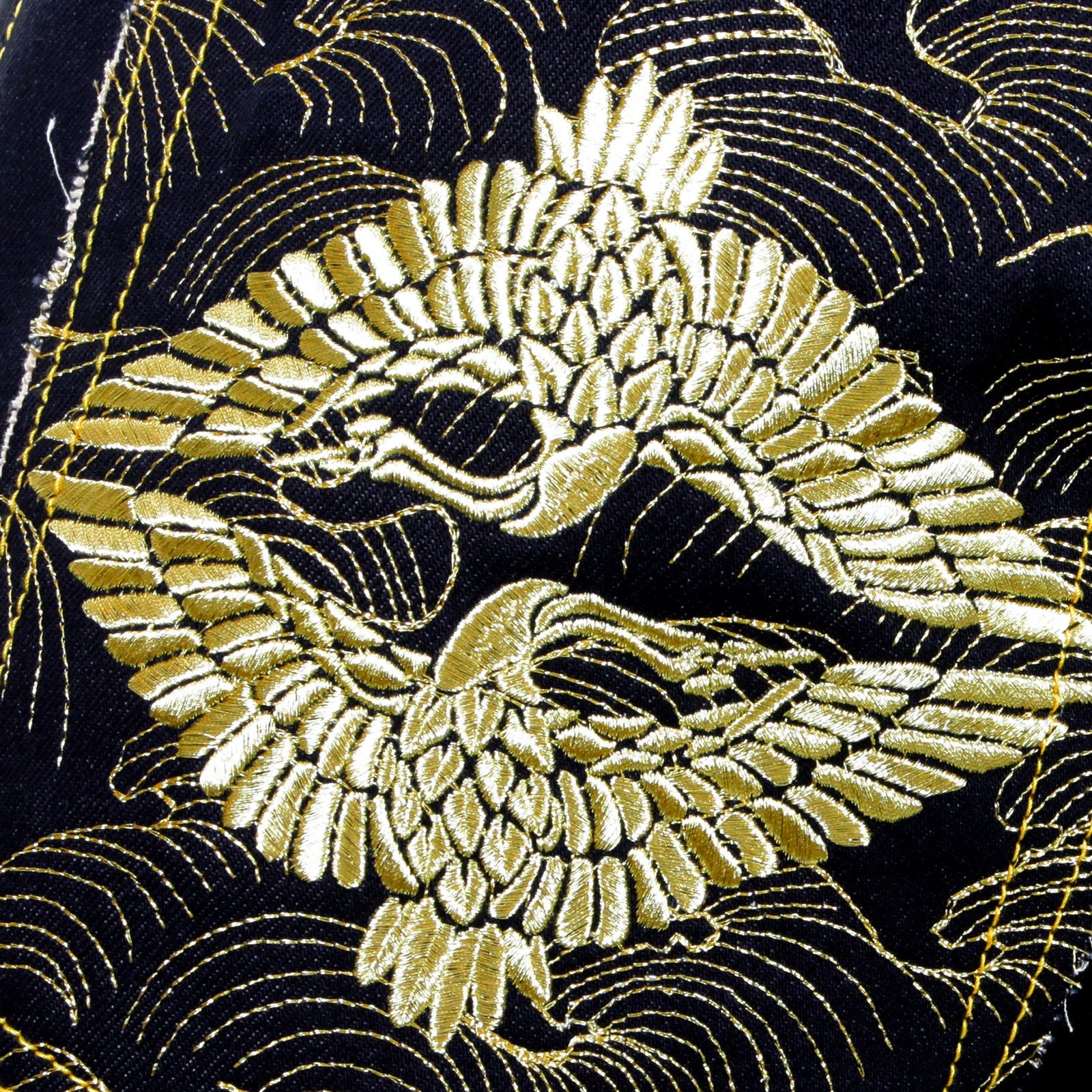 RMC SUPER EXCLUSIVE SLIM CUT 1001 MENS INDIGO RAW SELVEDGE DIAMOND CRANE EMBROIDERED DENIM JEANS REDM1005