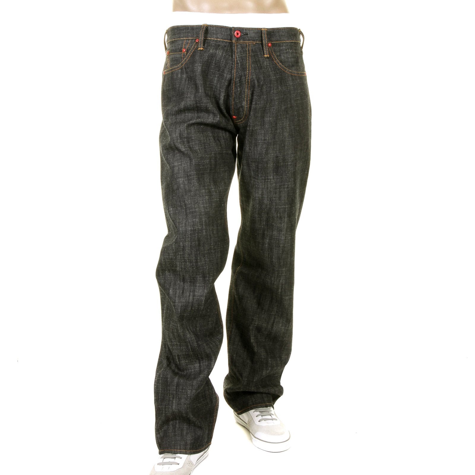 RMC SUPER EXCLUSIVE MKWS 9TH ANNIVERSARY MIZUHIKI RQP11104 BLACK UNWASHED SELVEDGE RAW DENIM JEANS REDM1205