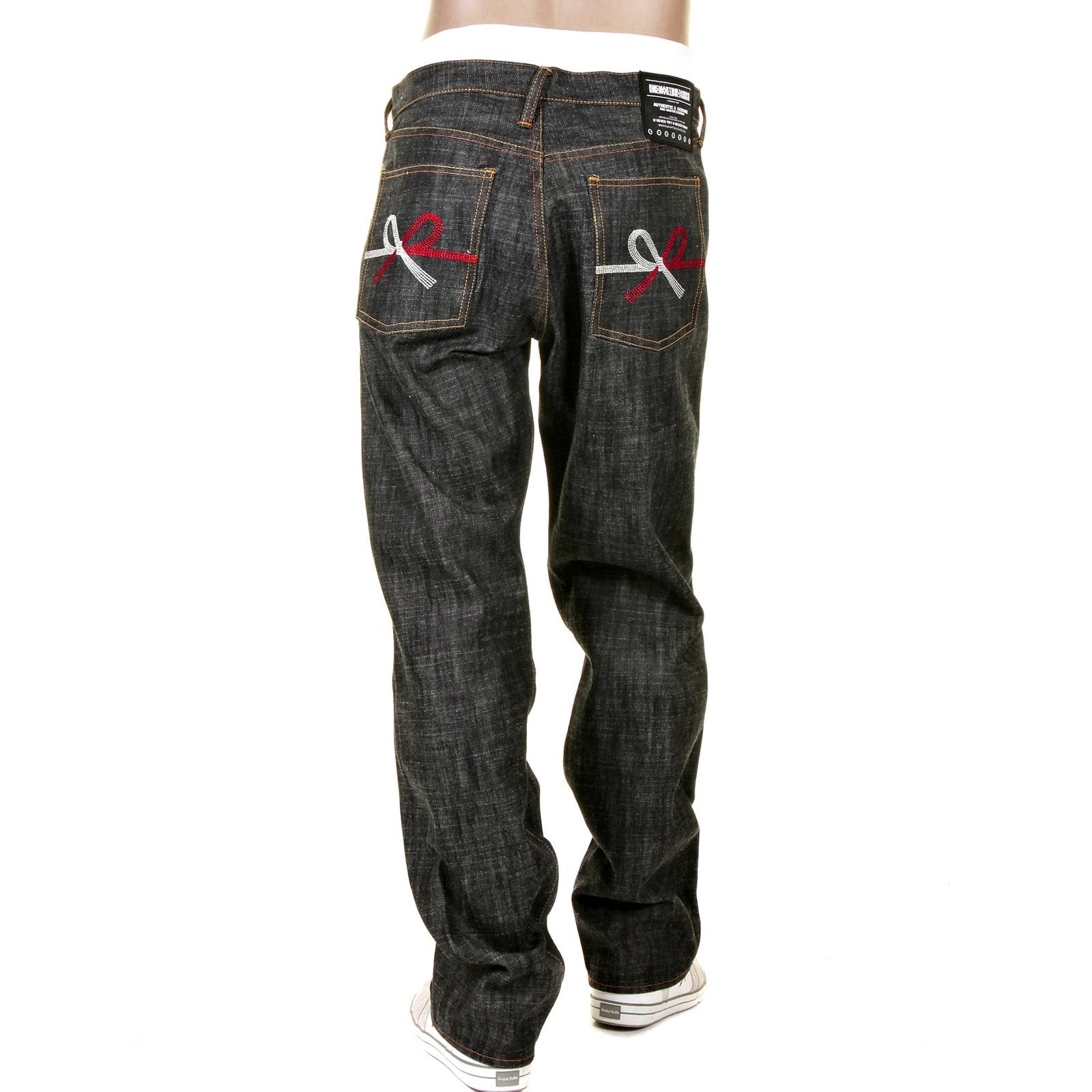 RMC SUPER EXCLUSIVE MKWS 9TH ANNIVERSARY MIZUHIKI RQP11104 BLACK UNWASHED SELVEDGE RAW DENIM JEANS REDM1205