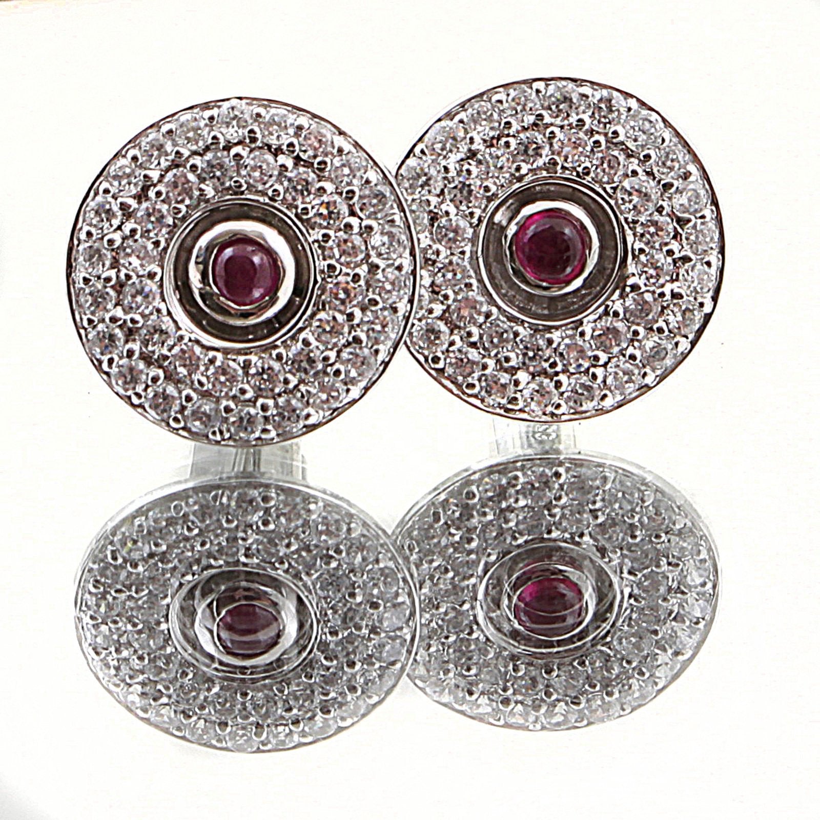 RMC MARTIN KSOHOH DIAMOND AND RUBY CUSTOM MADE CUFF LINKS PRESENTED IN GIFT BOX RMC2402