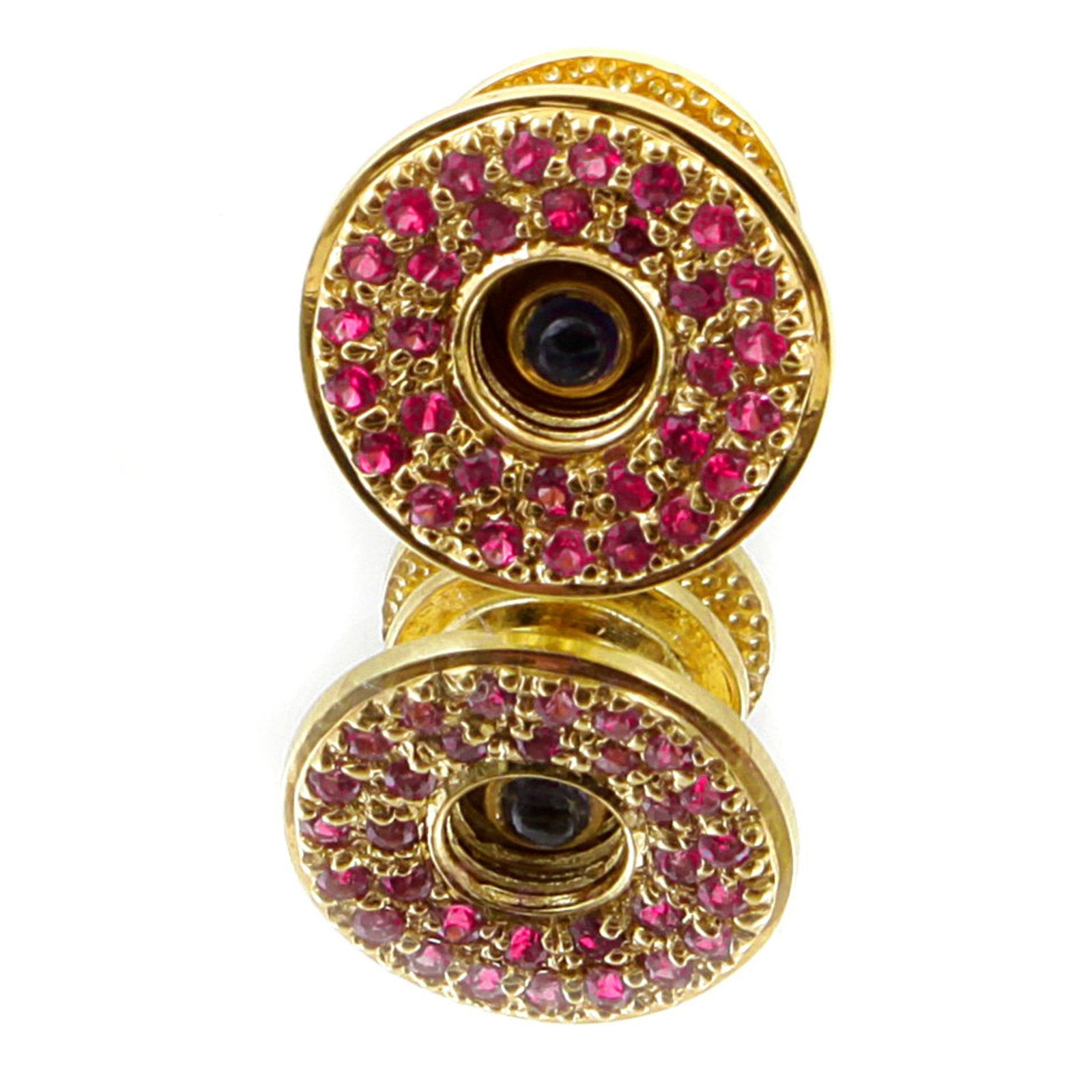 RMC MARTIN KSHOHOH CUSTOM MADE BUTTON SET RUBY BLUE SAPPHIRE GIFT BOX RMC2340
