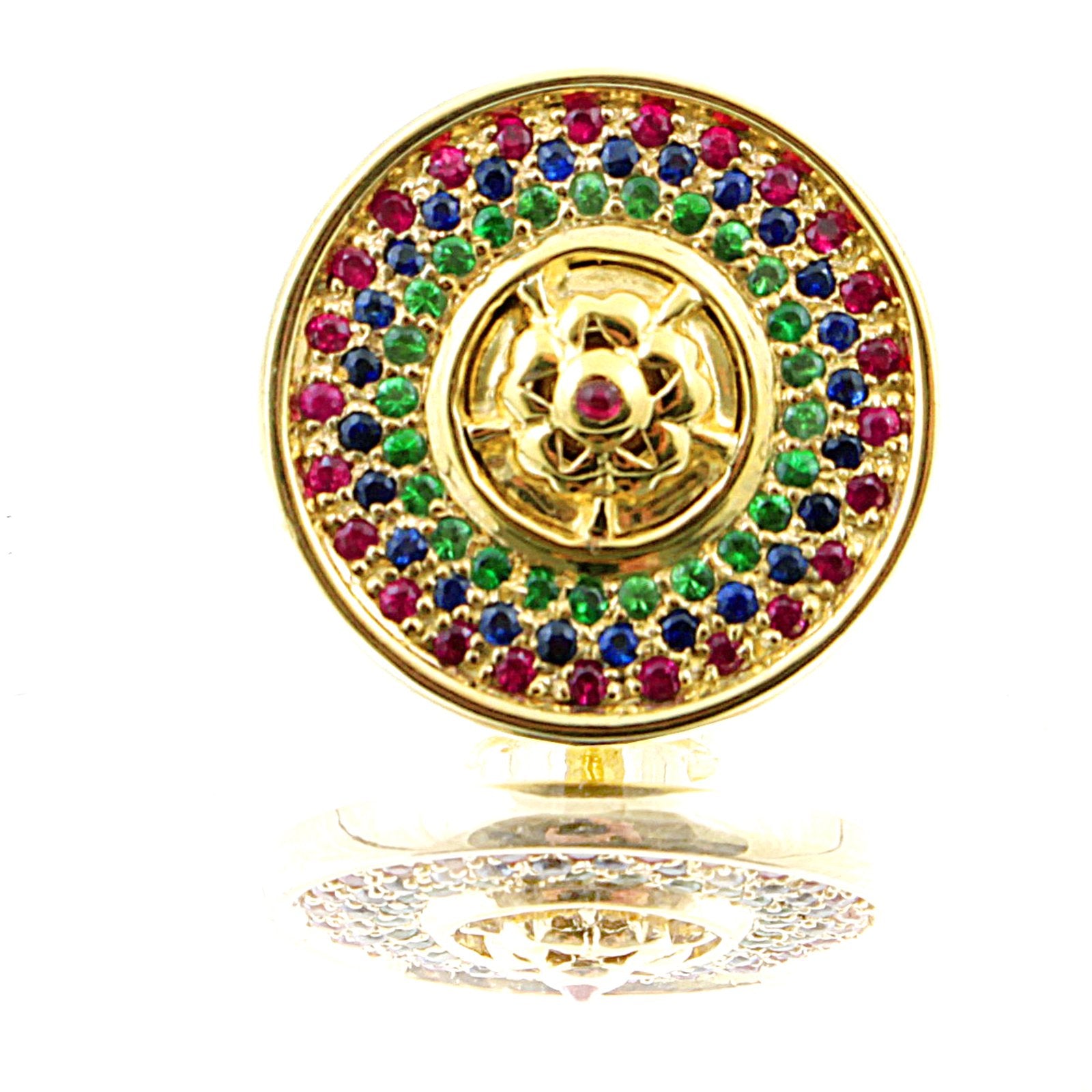 RMC MARTIN KSHOHOH CUSTOM MADE BUTTON SET RUBY BLUE SAPPHIRE GIFT BOX RMC2340