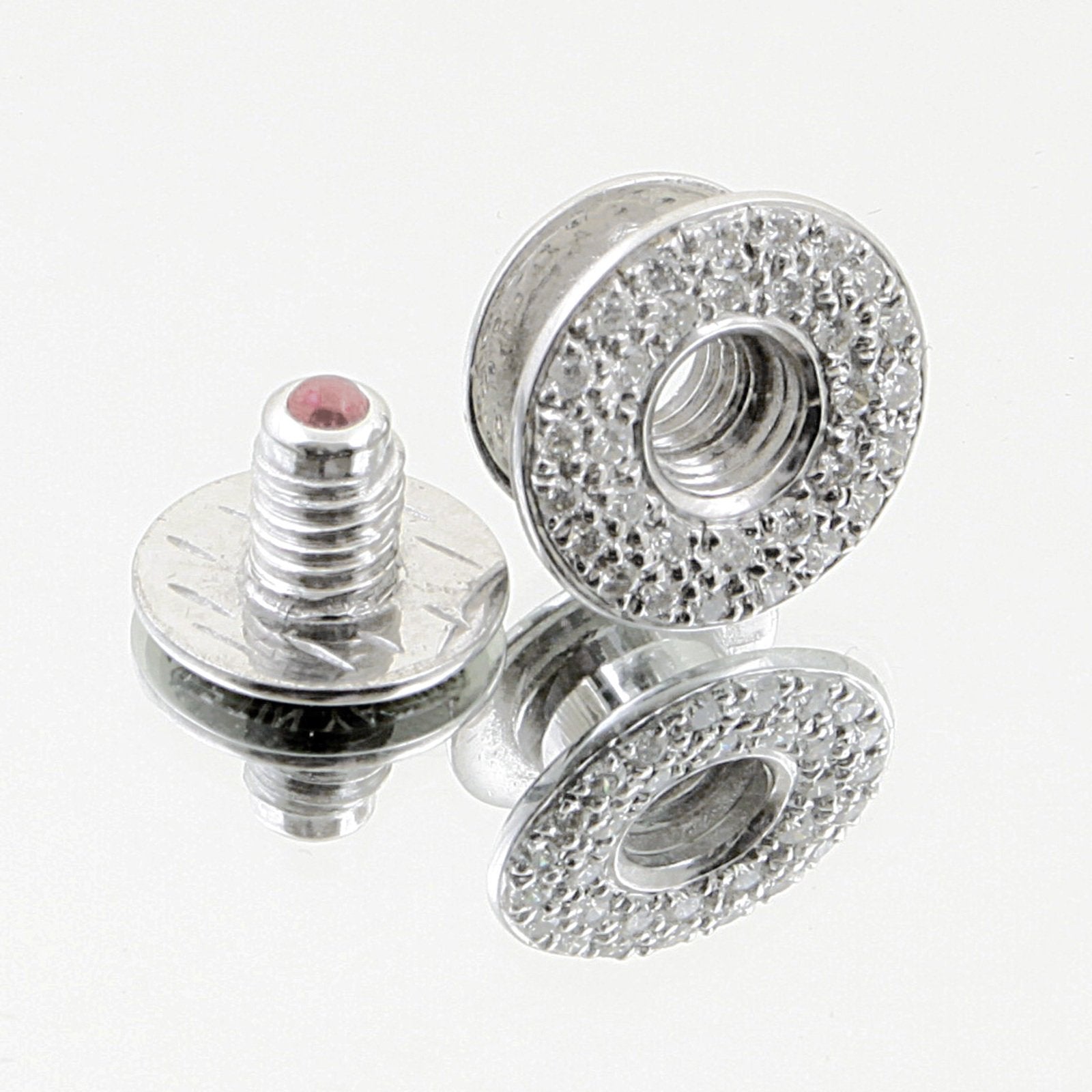 RMC MARTIN KSOHOH CUSTOM MADE GIFT BOX BUTTON SET IN DIAMOND AND RUBY RMC2337
