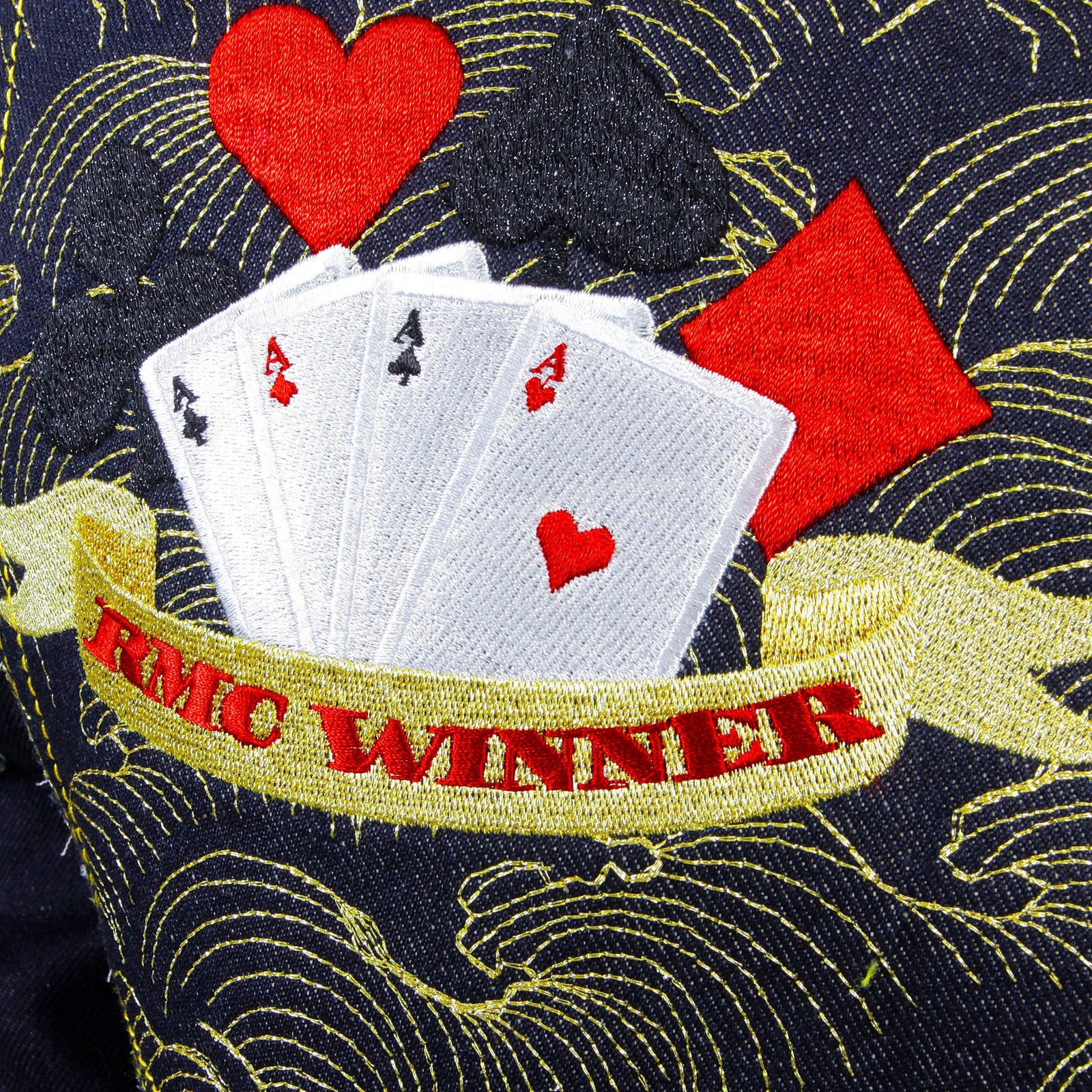 RMC JEANS LAS VEGAS 1001 MODEL SLIMMER CUT DARK INDIGO RMC WINNER UNWASHED RAW DENIM JEANS WITH SUPER EXCLUSIVE DESIGN RMC1218
