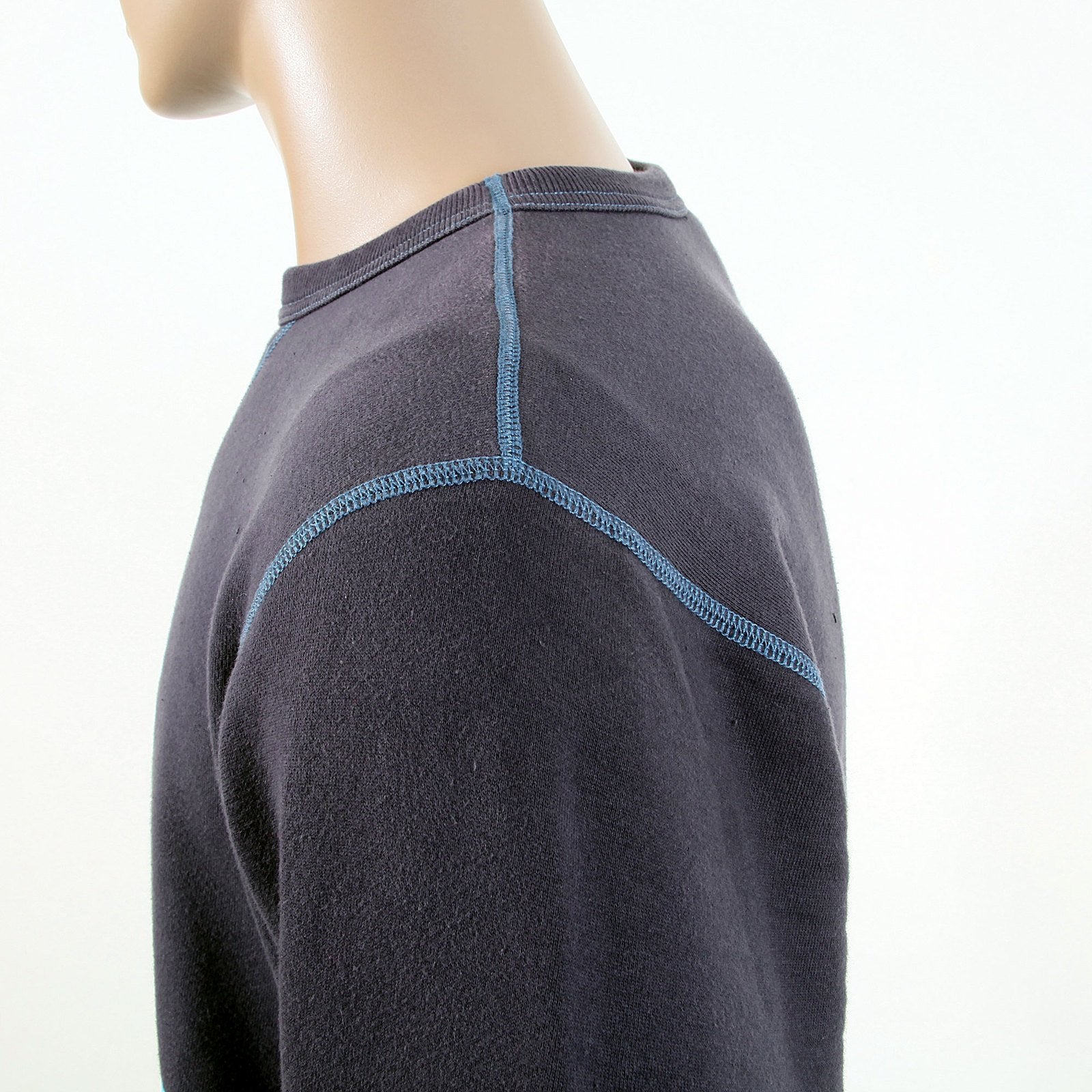 RMC MARTIN KSOHOH WASHED NAVY REGULAR FIT RWH141263 CREWNECK DOLLAR UNTUNK SWEATSHIRT FOR MEN REDM1034